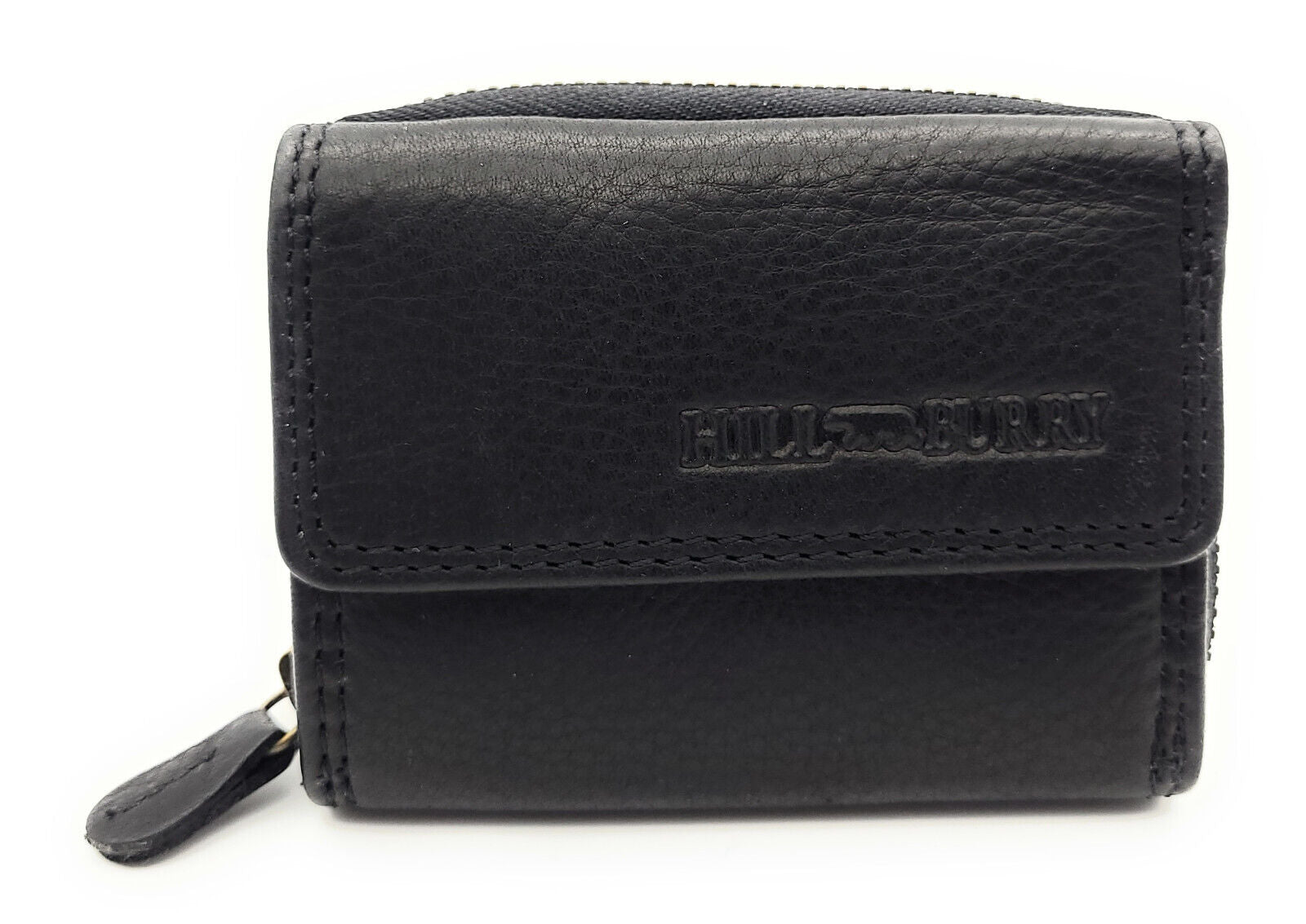 Hill Burry Mini echt Leder Damen Geldbörse Portemonnaie RFID NFC Schutz schwarz