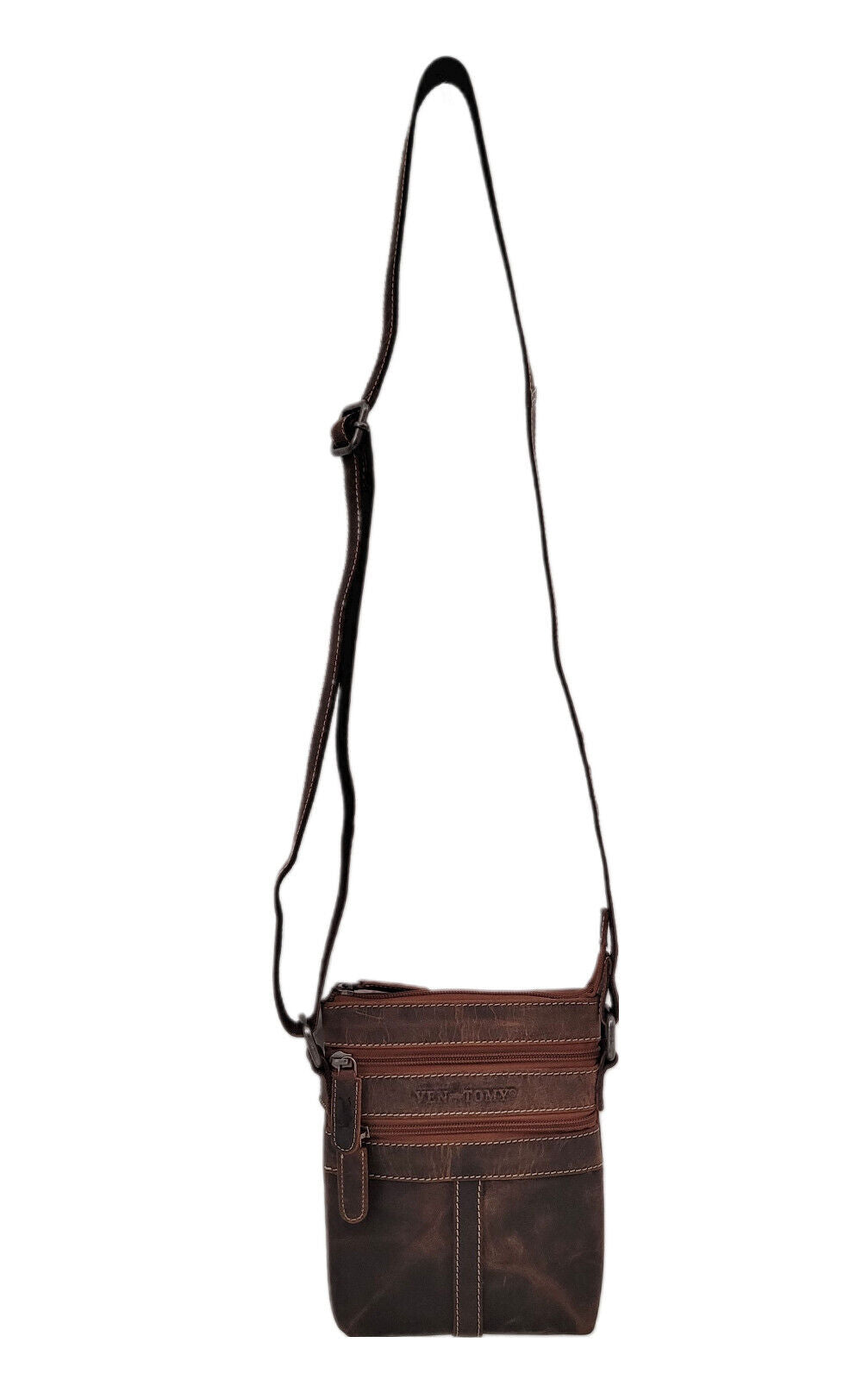 Ven Tomy kleine Umhängetasche Crossbag Smartphone-Tasche aus Büffelleder im vintage Look