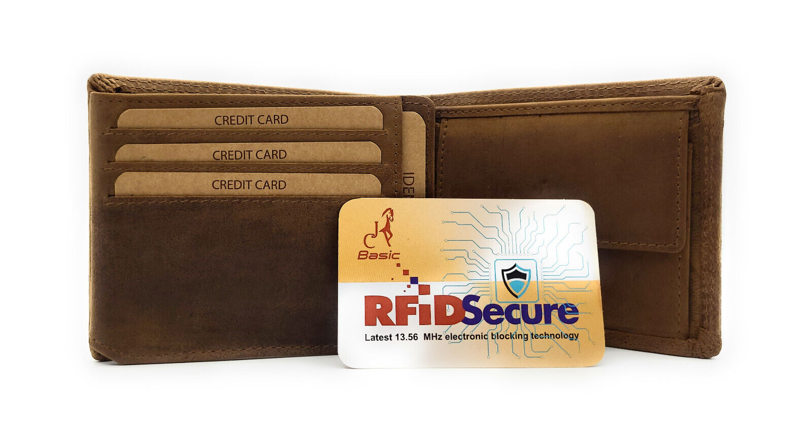 Jockey Club Basic echt Leder Geldbörse Portemonnaie Geldbeutel RFID NFC Schutz