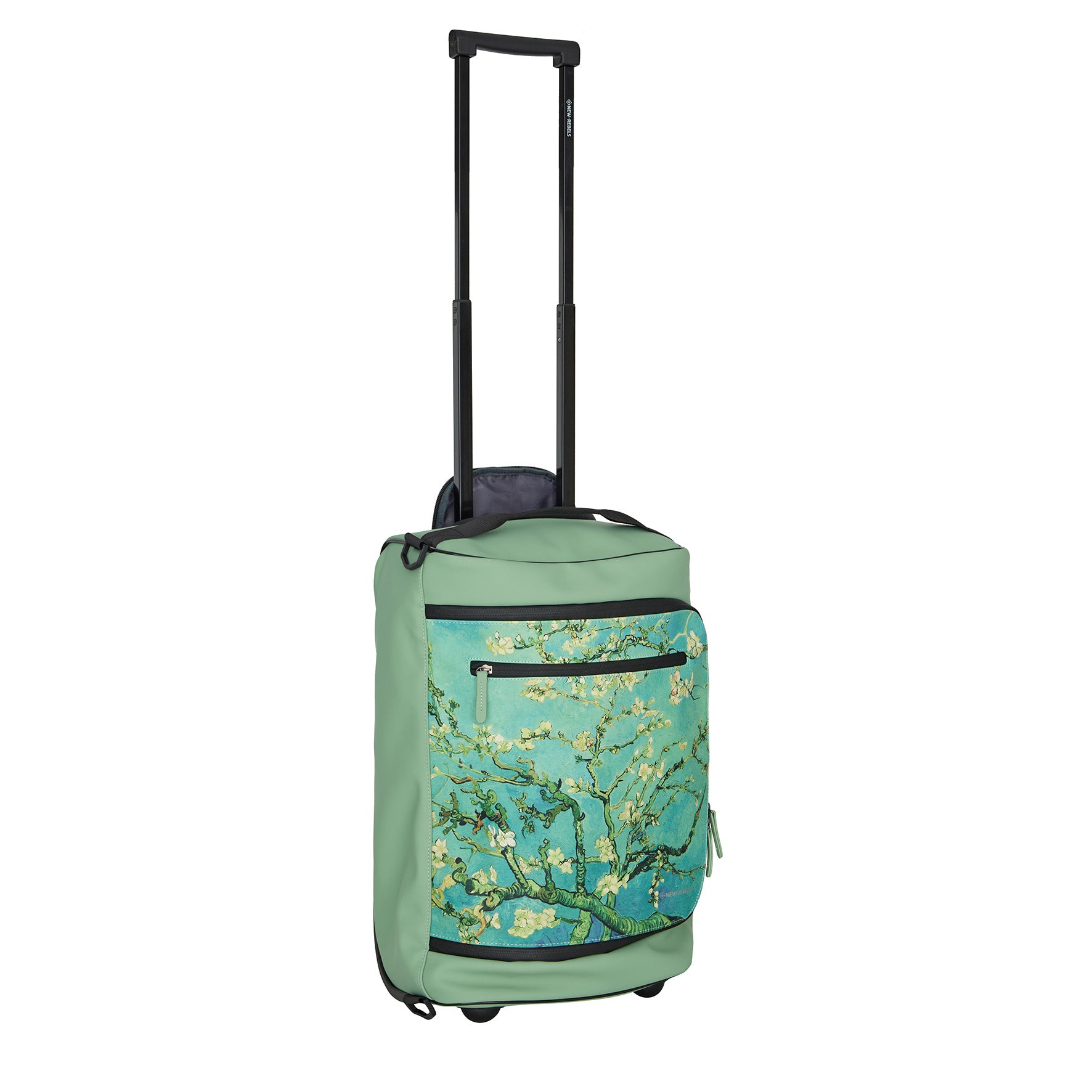 New Rebels OnBoard Trolley Laredo Wasserabweisend | Reisekoffer mit Rollen | Handgepäck 32x18x50cm | Kunstdruck Mandelbüten