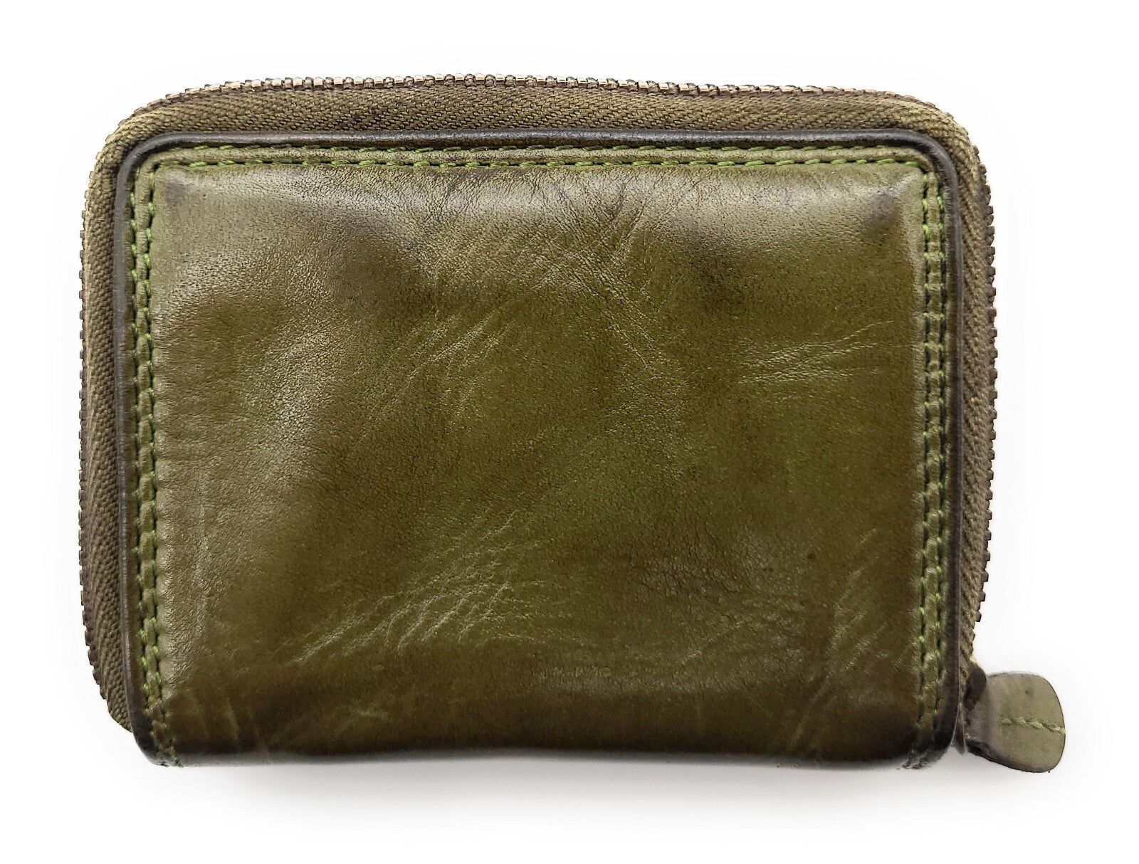 Hill Burry Mini echt Leder Damen Geldbörse Portemonnaie RFID Schutz Waschleder olivgrün