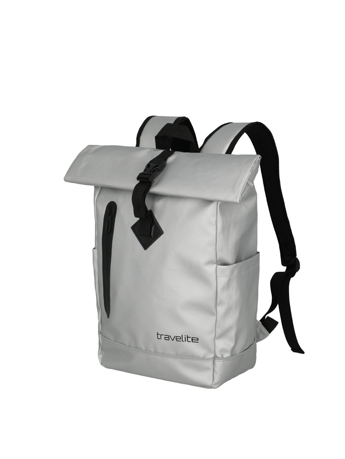 Travelite Rolltop Rucksack – Leichter & wasserdichter Alltagsrucksack für Arbeit, Sport & Reisen silber