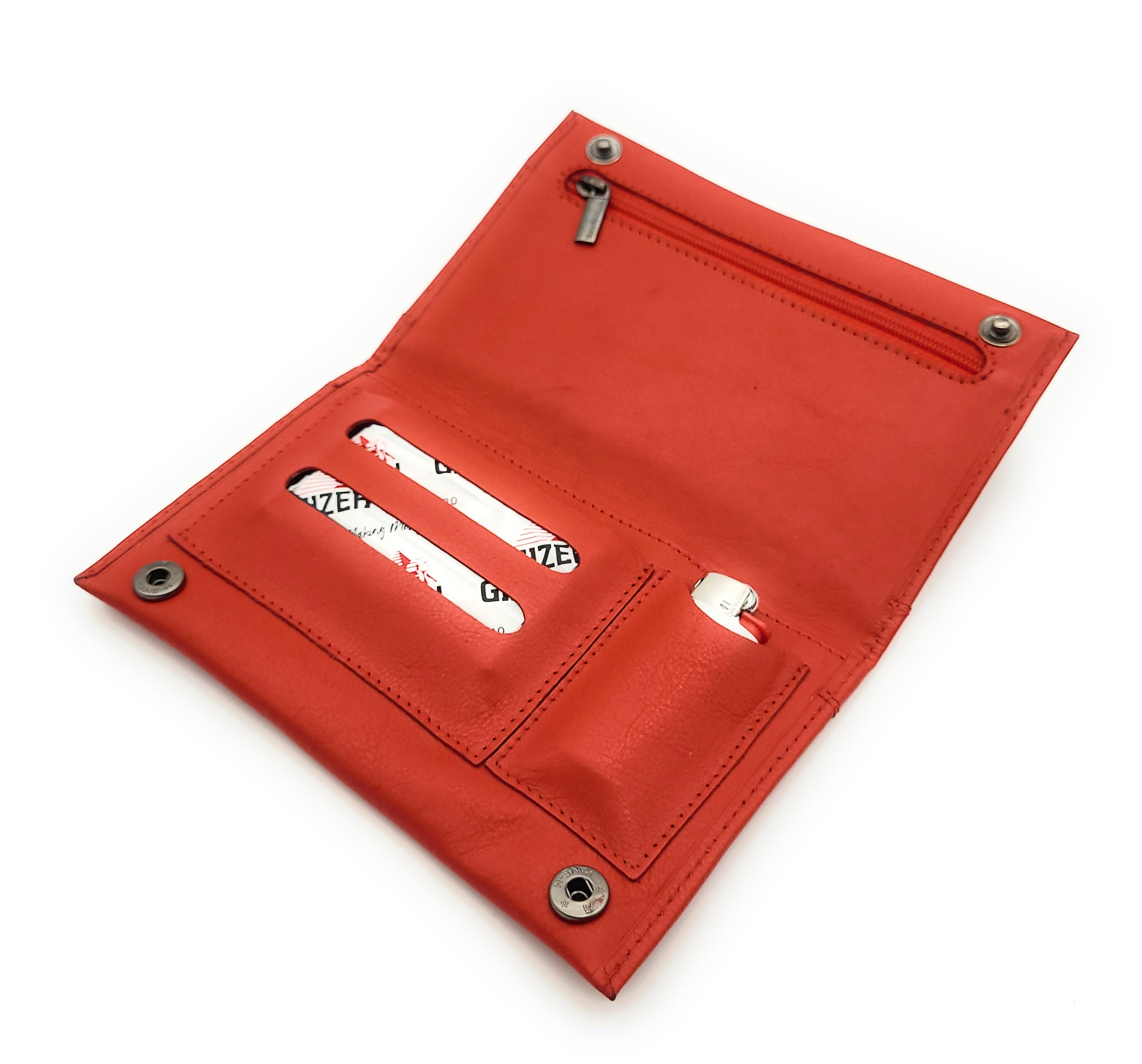 echt Leder Tabakbeutel Tabaktasche Tabak Etui Beutel Kautschuk gefüttert "Fresh"