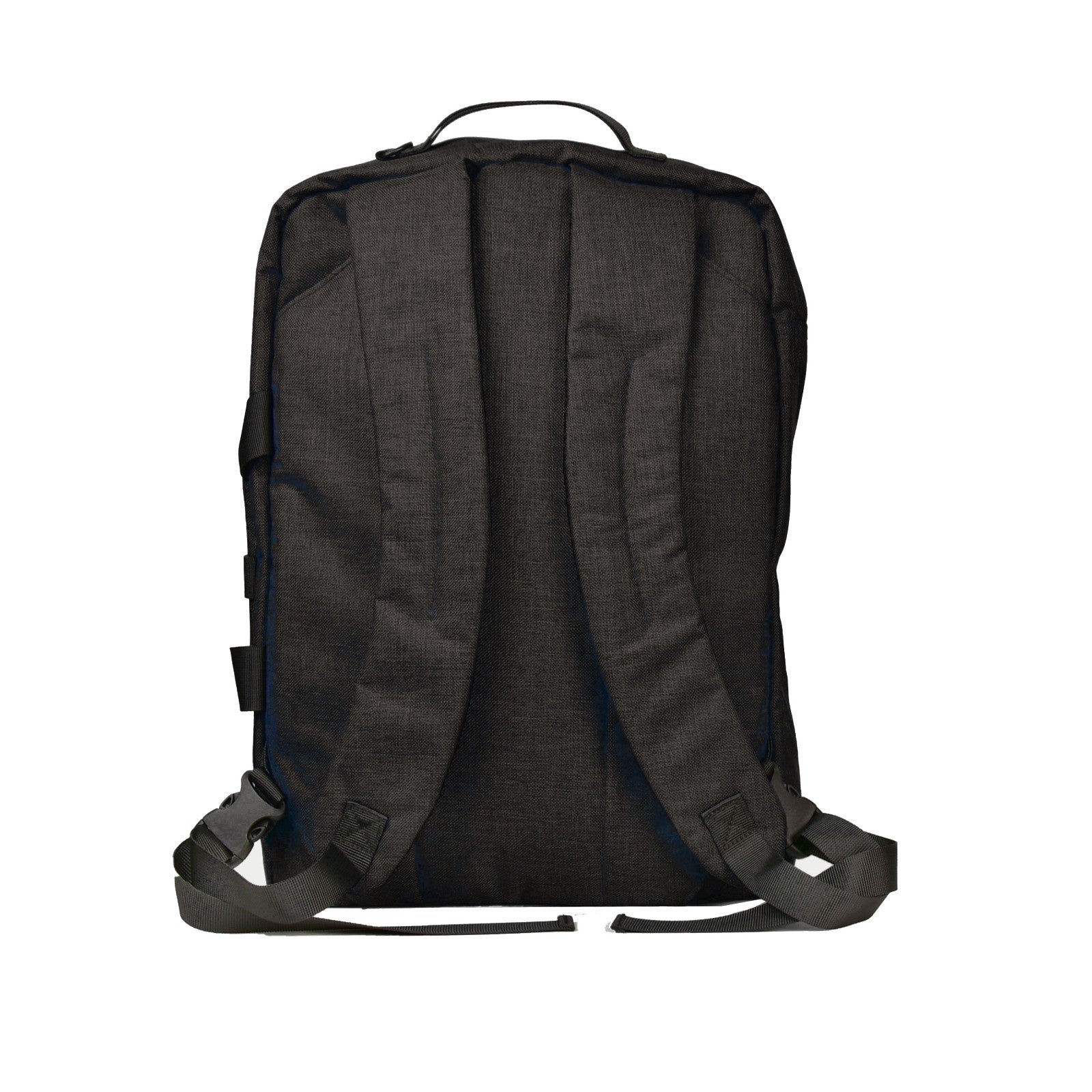 Dermata Multifunktionale Businesstasche 3-in-1 mit Laptopfach 17" | Rucksack, Aktentasche & Schultertasche aus Polycanvas schwarz