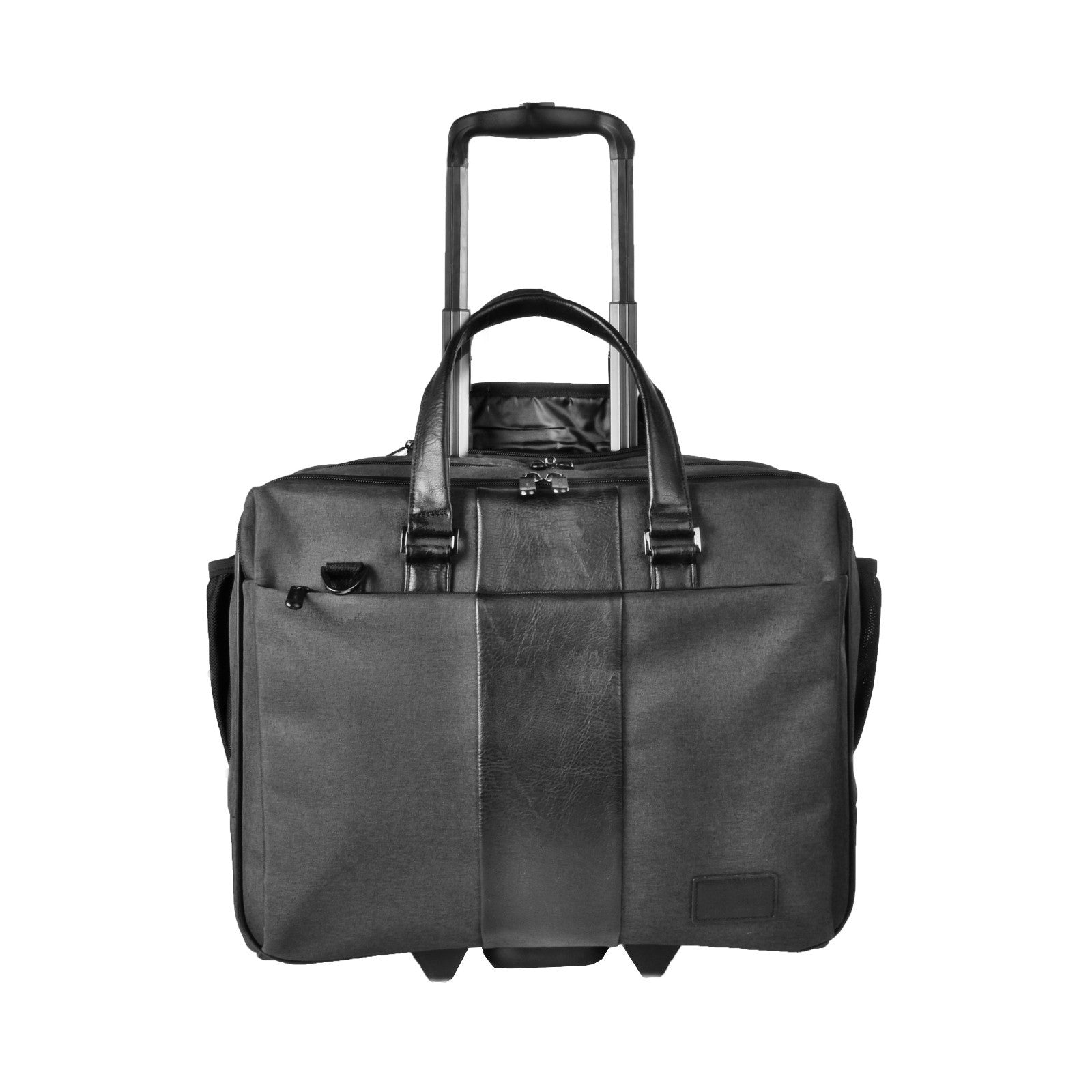 Dermata Office Case Trolley 46x37x21 cm | Laptopfach 17" | Polycanvas | Business Reisetasche mit Rollen & Organizer schwarz