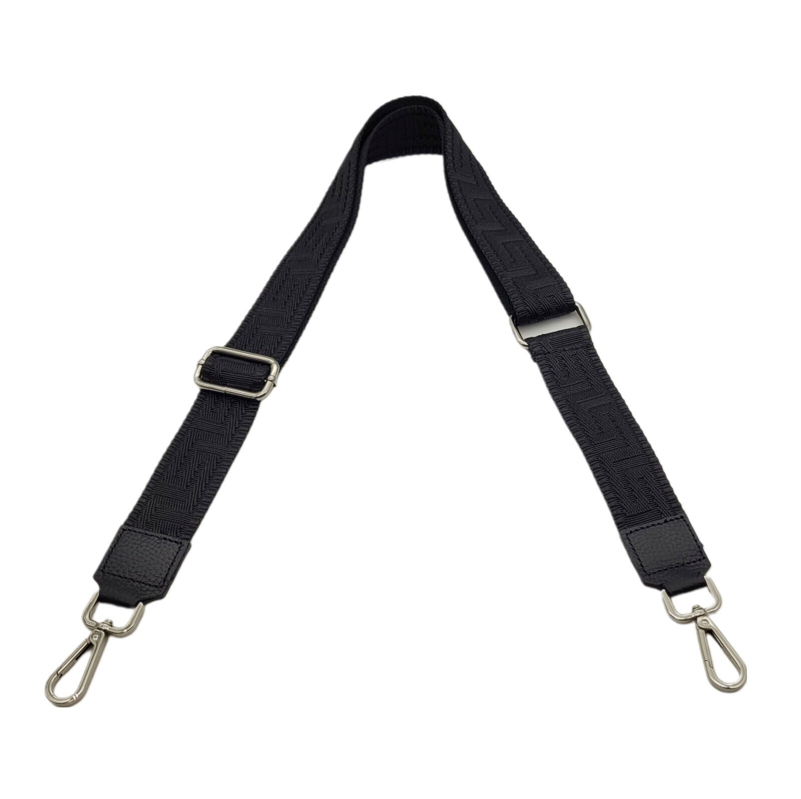 Ersatz Taschengurt Schultergurt Tragegurt Schulterriemen 4cm made in Italy schwarz silber