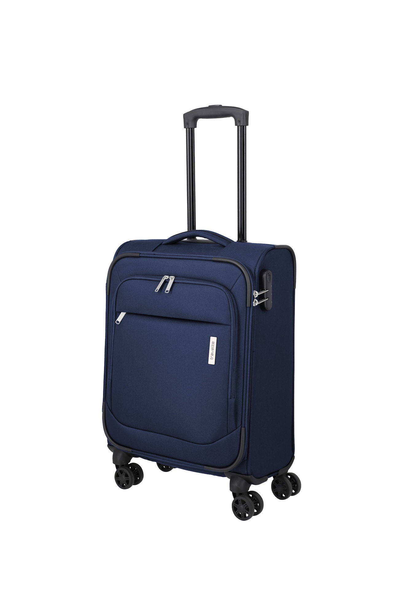 Travelite Priego Trolley S 55 cm – Handgepäck Koffer mit 4 Rollen & Zahlenschloss navy