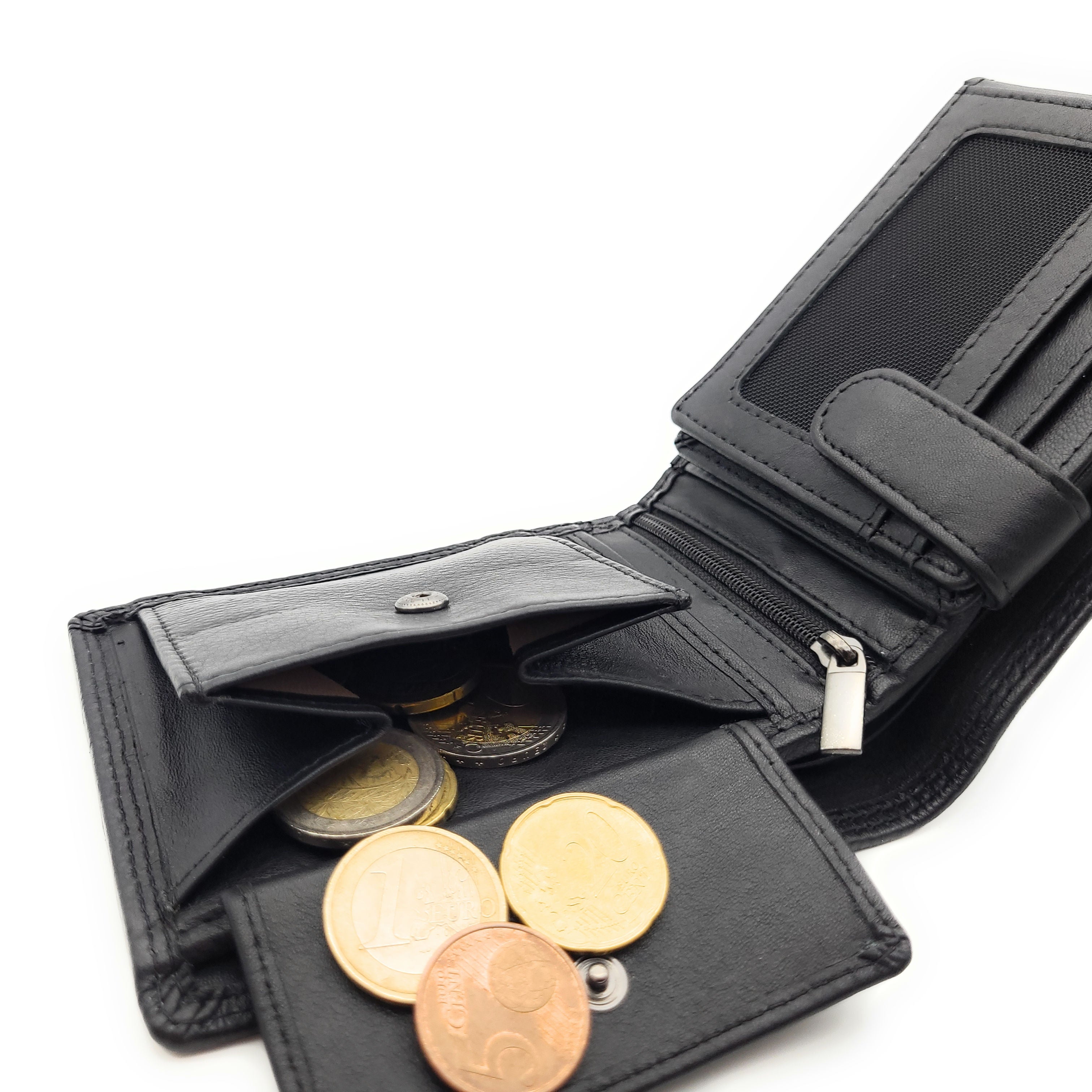 echt Leder Herren Geldbörse Portemonnaie Geldbeutel mit RFID Schutz Nappaleder inkl. Geschenkbox