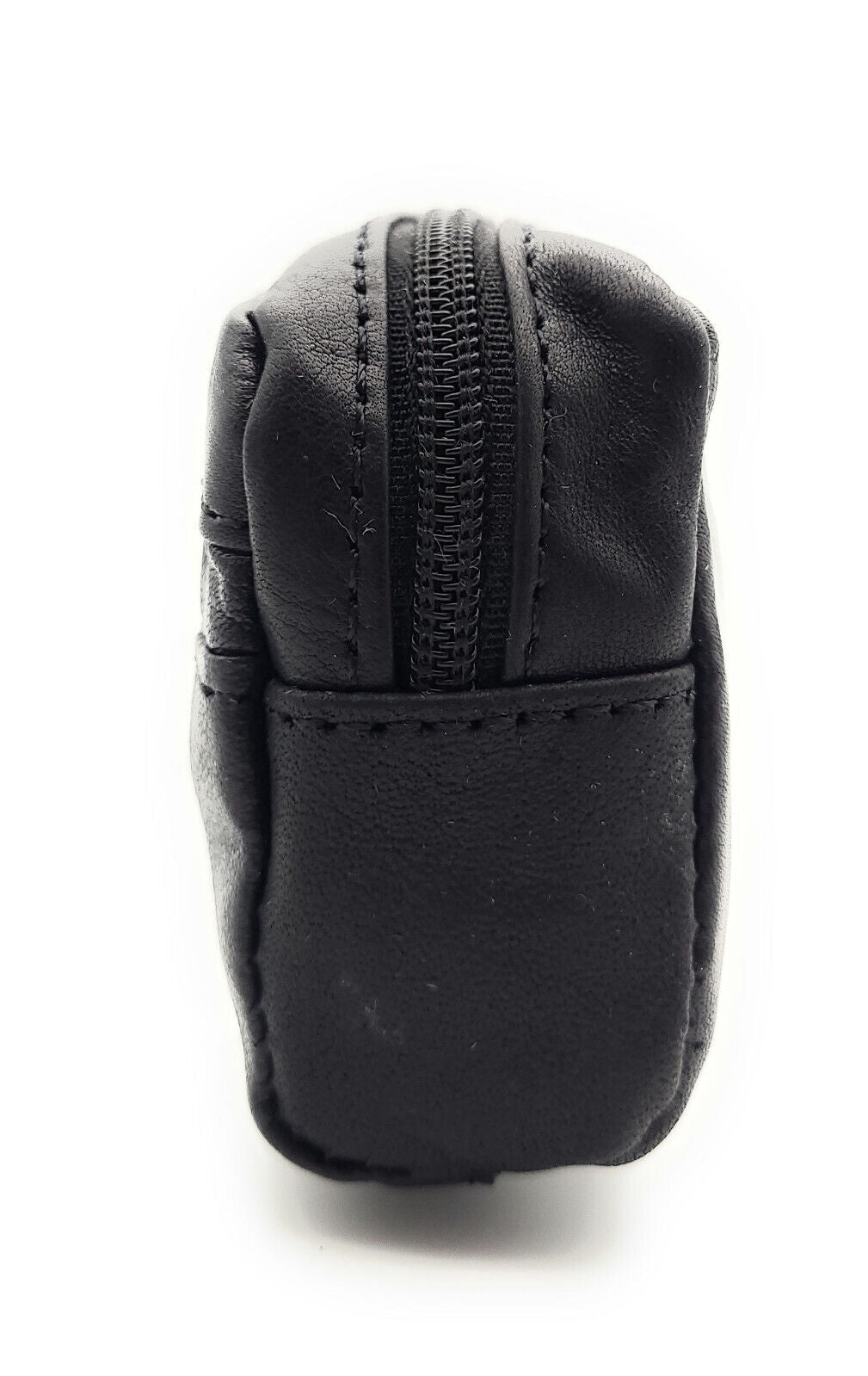 Schlüsseletui Kofferform – Echtleder (Nappa) | Reißverschlussfach, Schlüsselringe, Schwarz