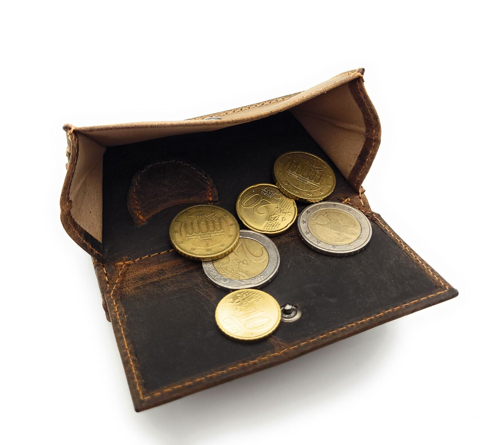 Ven Tomy Mini-Portemonnaie aus echtem Büffelleder – Geldbörse mit RFID-Schutz, kompakt & vintage