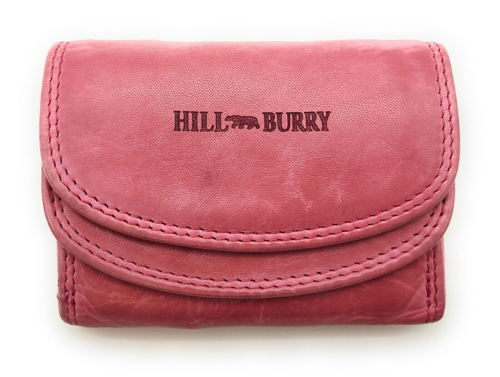 Hill Burry kleine echt Leder Damen Geldbörse Portemonnaie Waschleder RFID Schutz pink