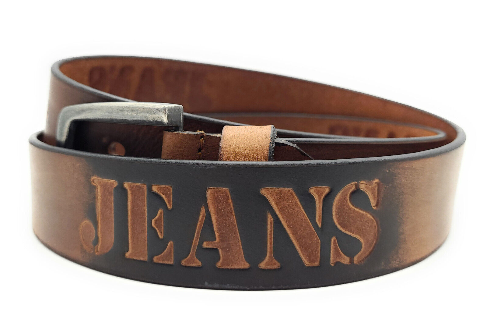 echt Leder Herren Gürtel Ledergürtel Büffelleder Jeansgürtel 120cm braun