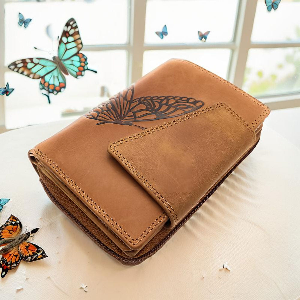 echt Leder Geldbörse Portemonnaie Geldbeutel Jockey Club Sauvage mit RFID Schutz