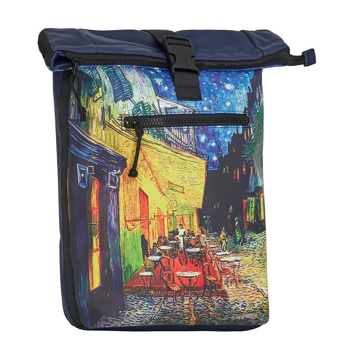 New Rebels Van Gogh Rucksack – Rolltop, wasserabweisend, Laptopfach