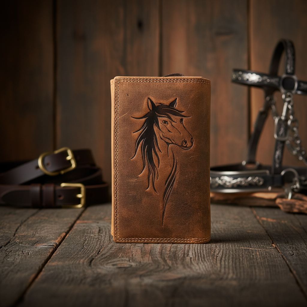 Jockey Club XXL echt Leder Damen Mädchen Geldbörse Pferd vintage Hunterleder mit RFID Schutz