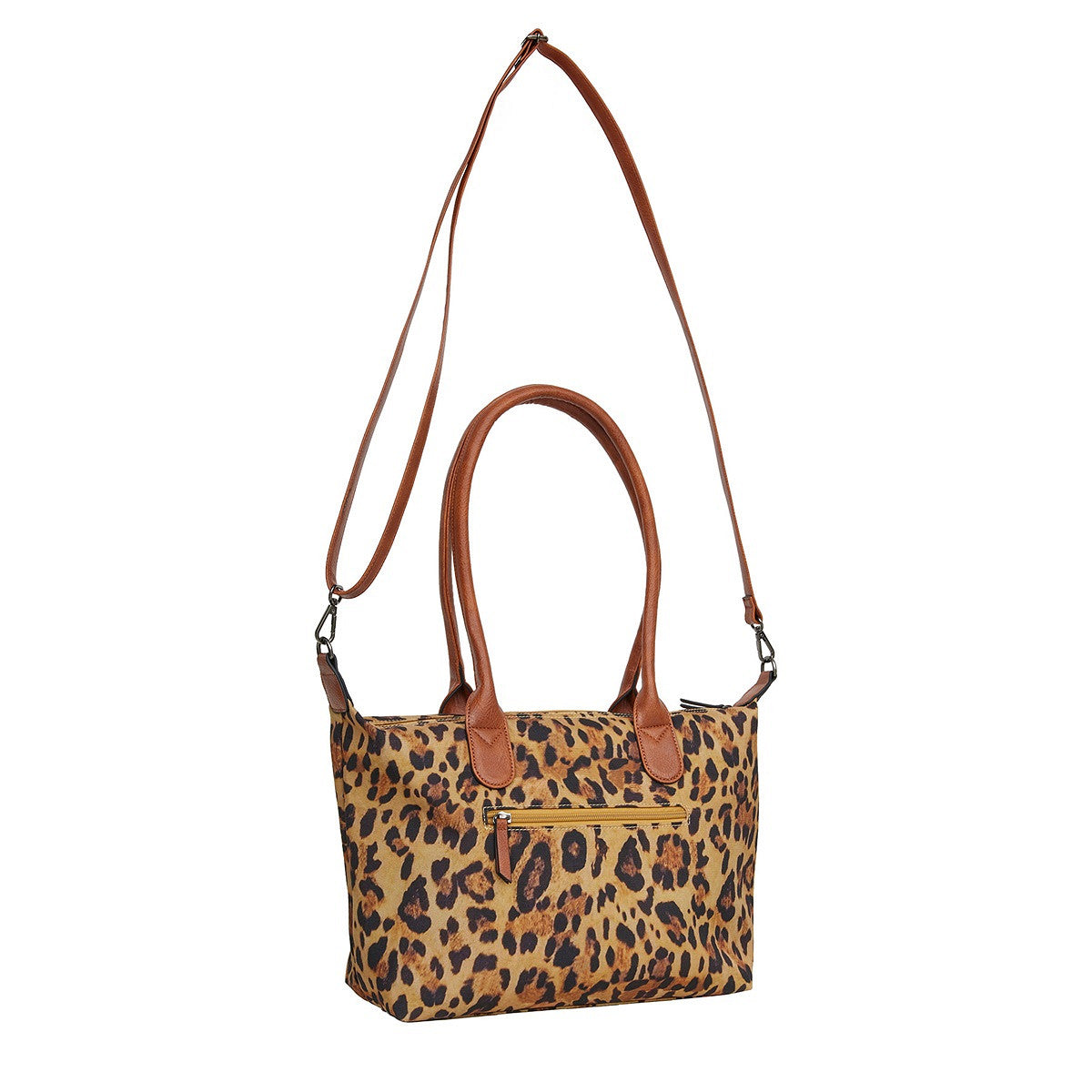 Mustang großer Damen Shopper Handtasche Umhängetasche "Limnos" Leopard cognac