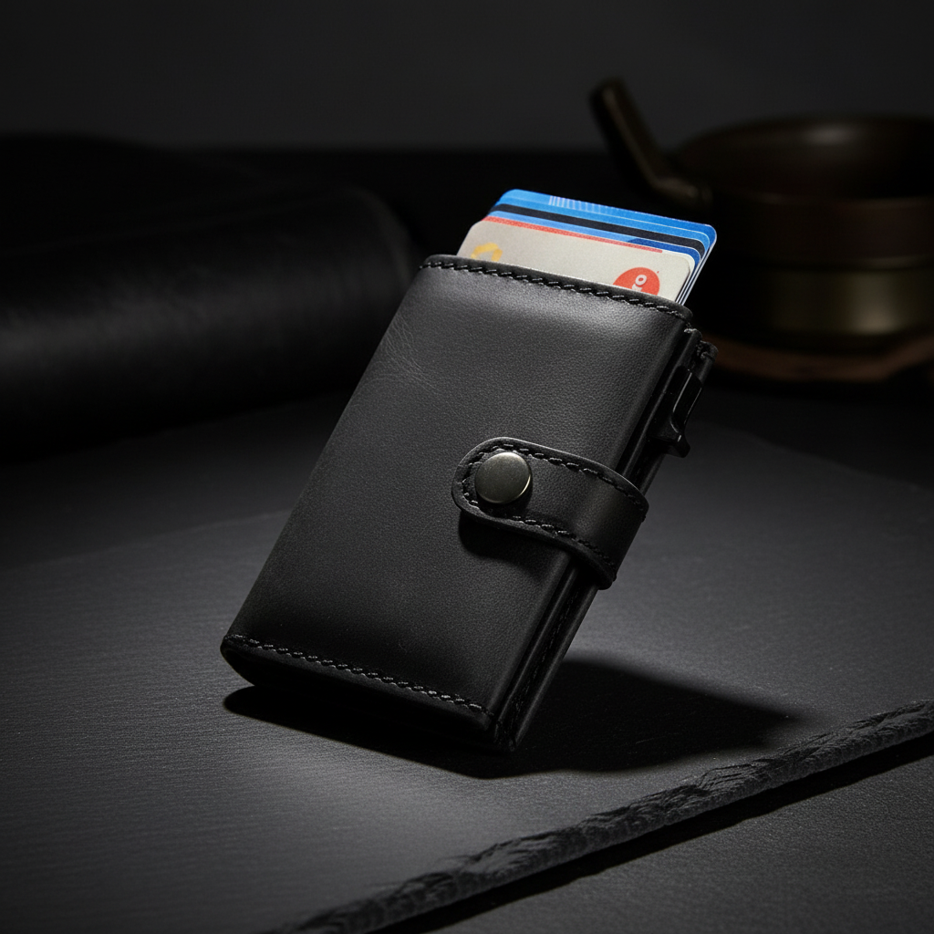 Jockey Club Slim Wallet ClipX RFID – Leder Geldbörse mit Münzfach Grau