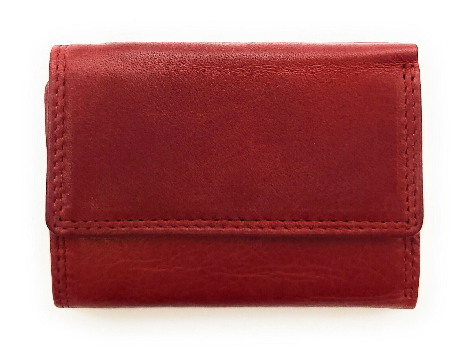 Jockey Club kleine kompakte echt Leder Geldbörse Wendebörse mit RFID Schutz rot