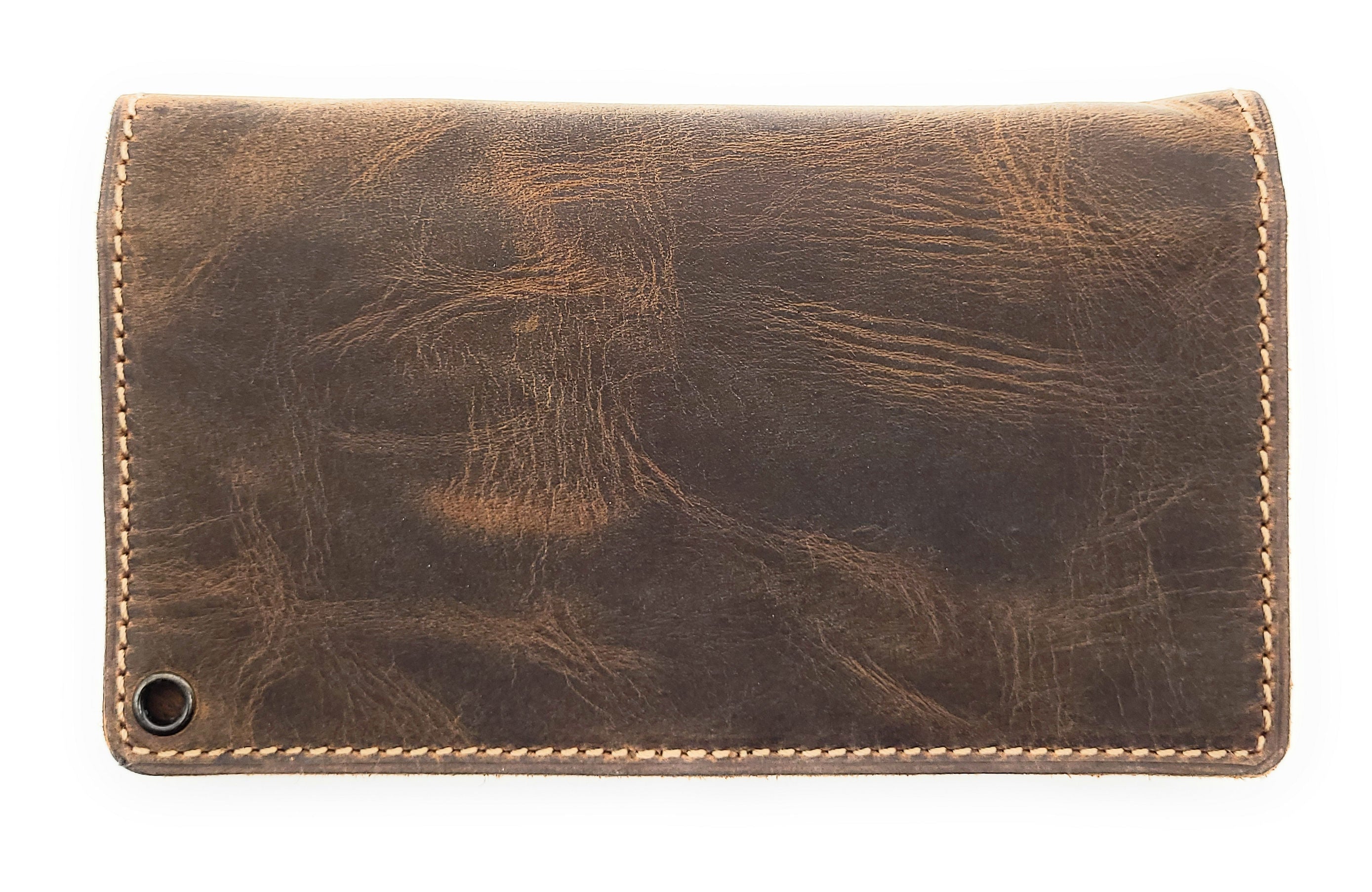Jockey Club Biker Geldbörse | Hunterleder | RFID-Schutz | Kettensicherung | Vintage Design