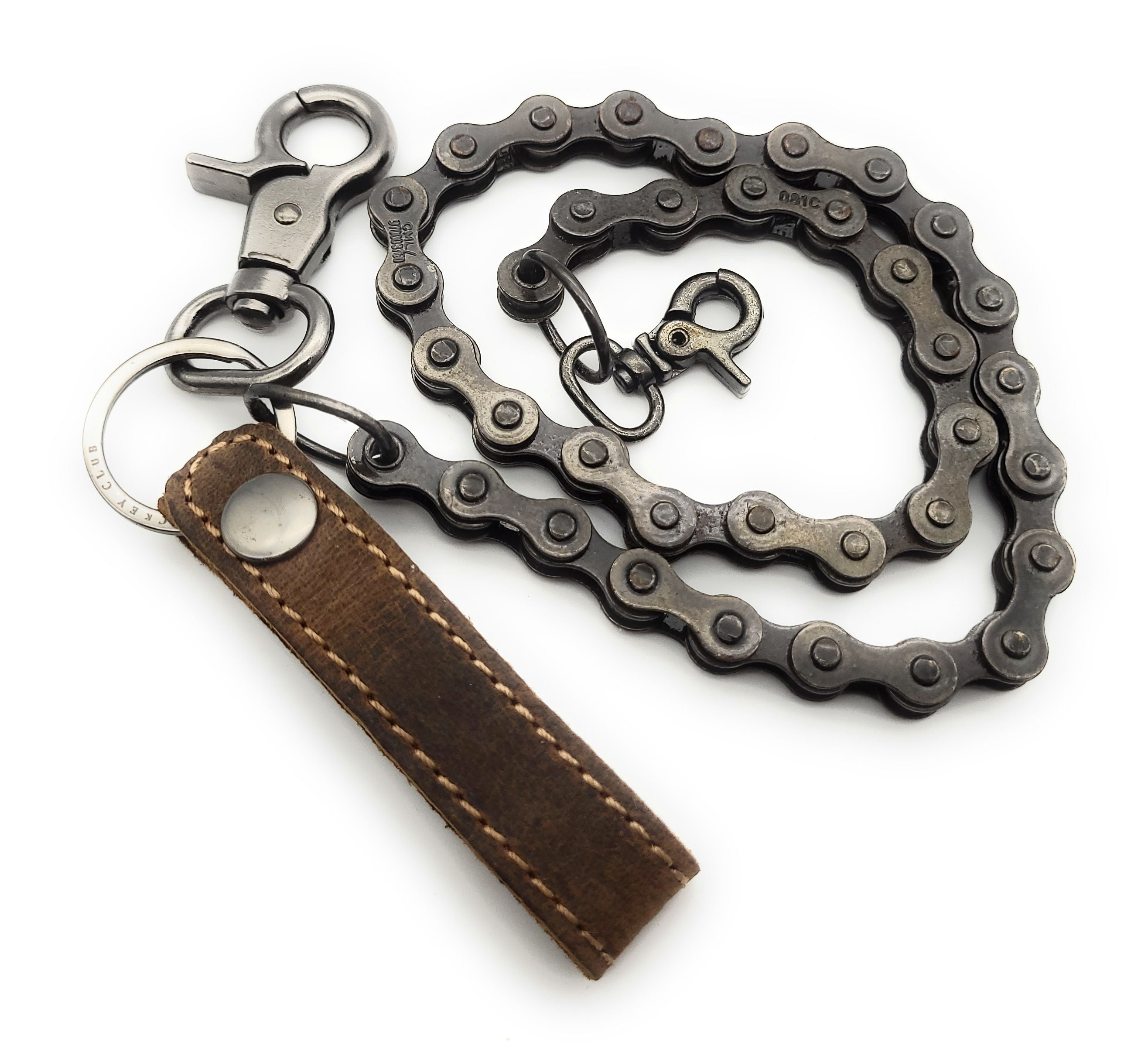 Jockey Club Biker Geldbörse | Hunterleder | RFID-Schutz | Kettensicherung | Vintage Design