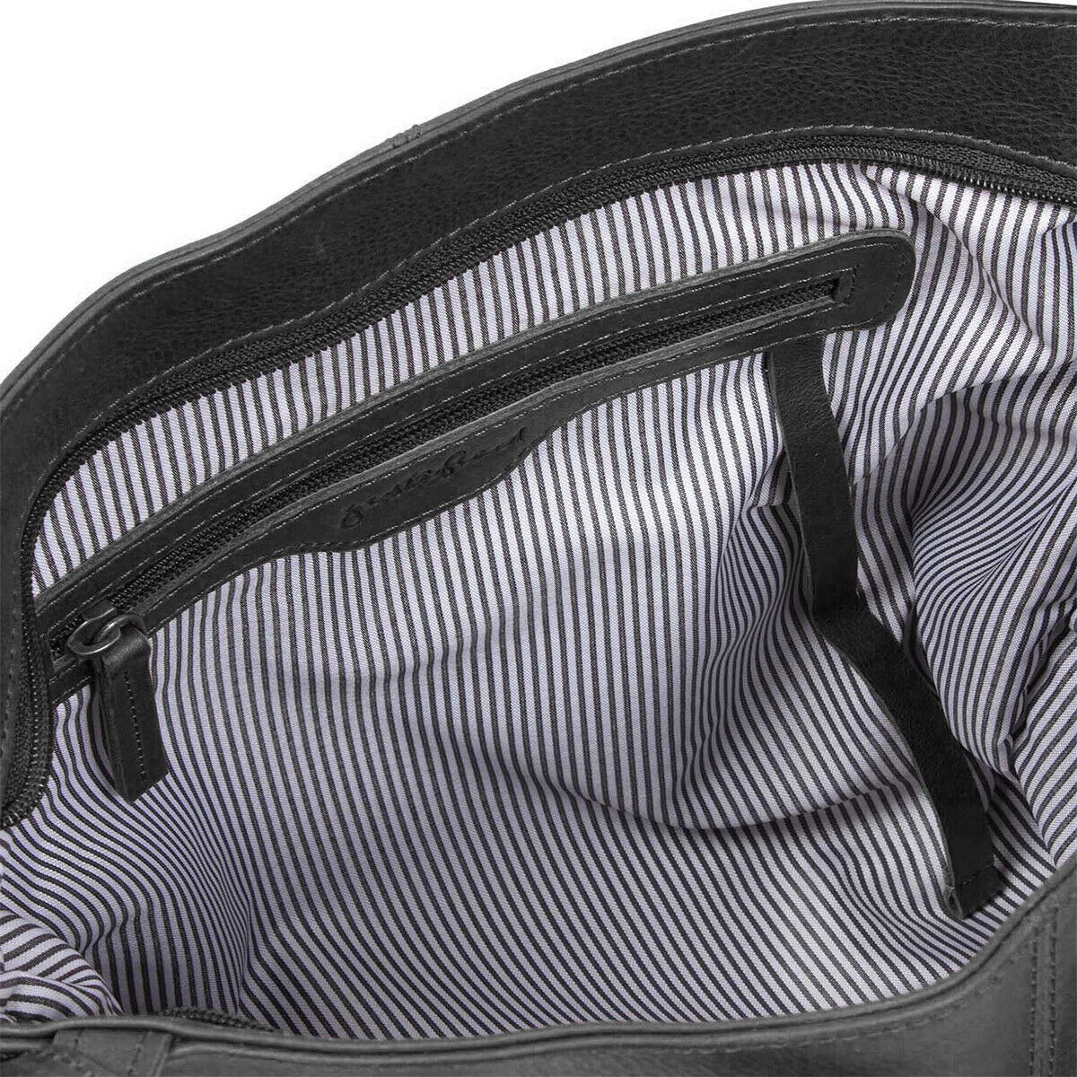 Justified Bags großer echt Leder Damen Shopper Handtasche Schultertasche Nynke vintage schwarz