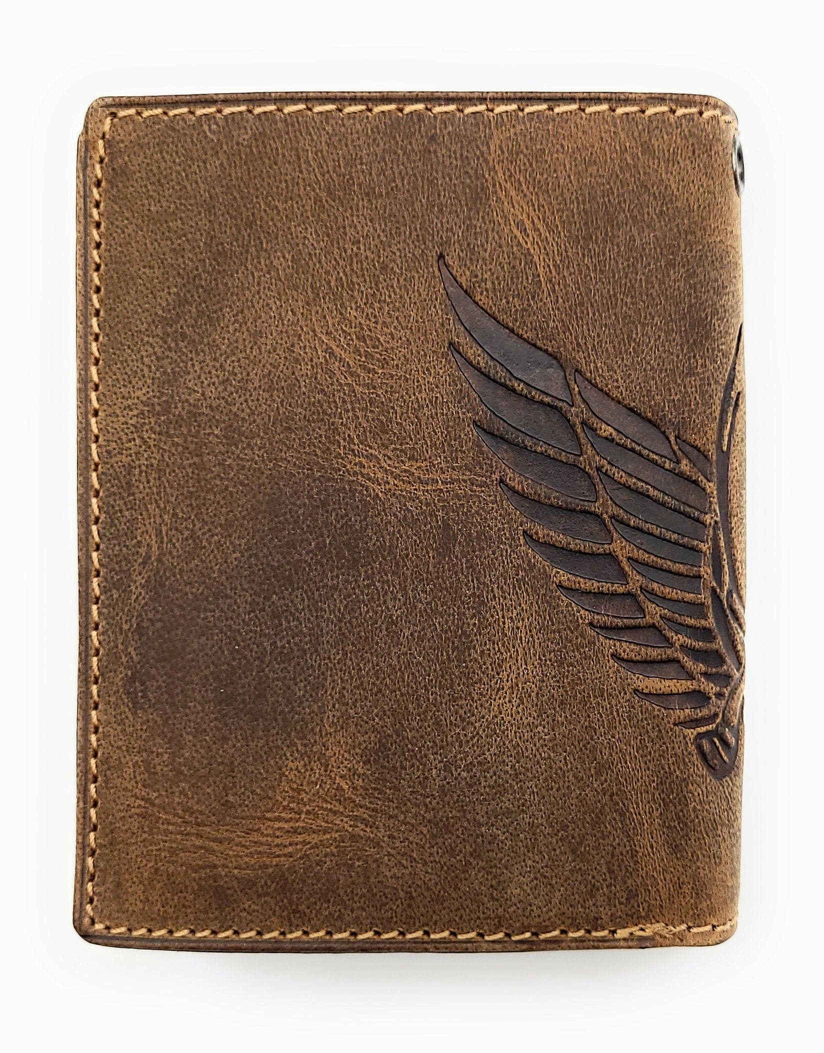 Jockey Club Biker Leder Geldbörse massive Fahrrad-Kette Portemonnaie Totenkopf mit RFID Schutz