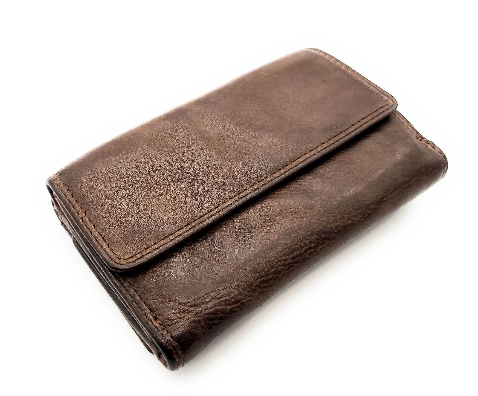 Hill Burry echt Leder Damen Geldbörse Portemonnaie mit RFID Schutz gewaschenes Rindleder braun