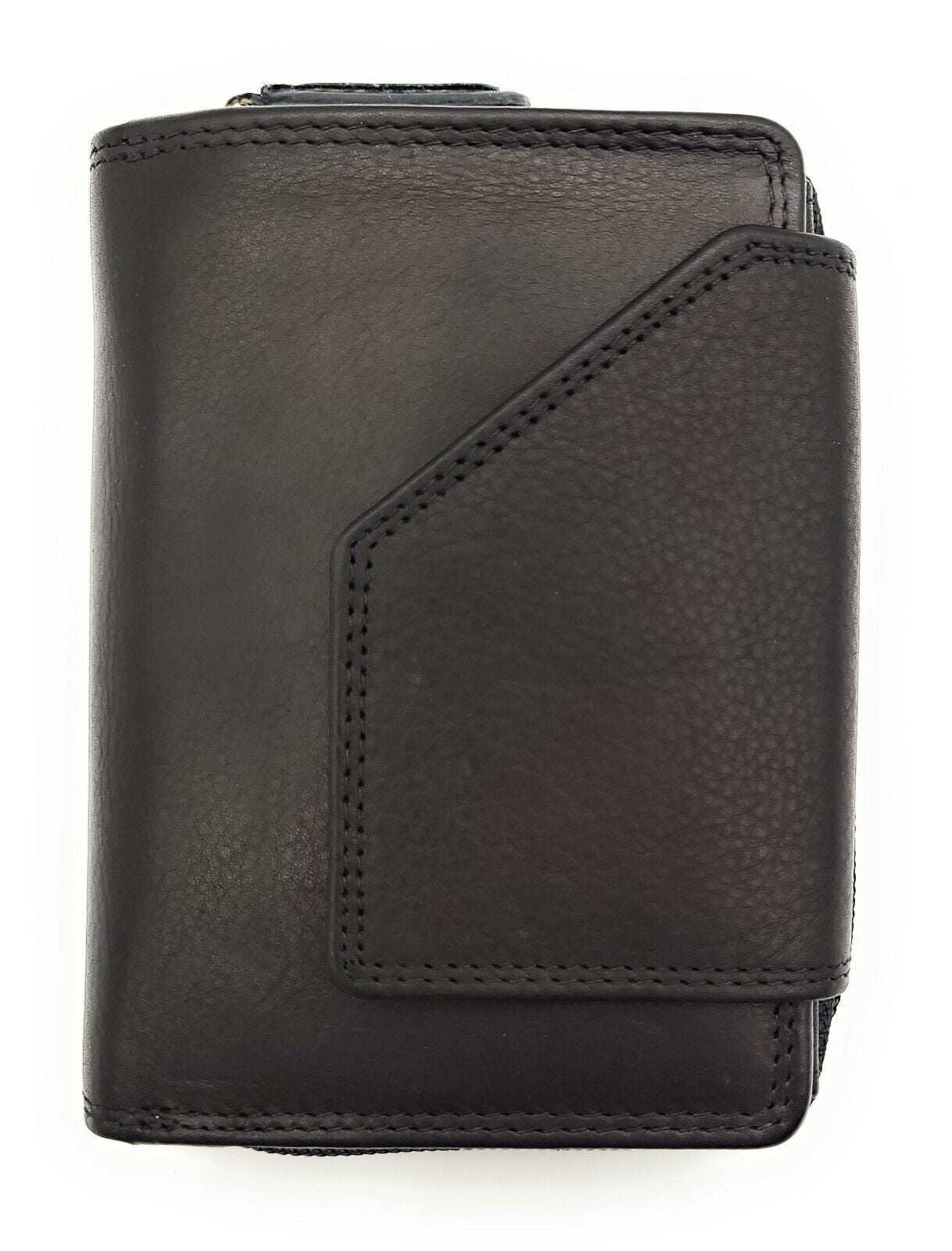 Jockey Club echt Leder Damen Geldbörse Portemonnaie Geldbeutel viele Fächer schwarz