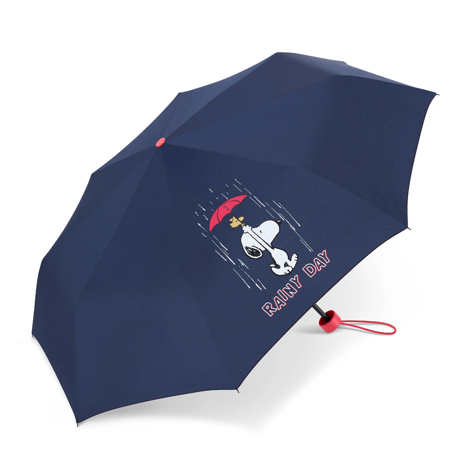 happy rain Regenschirm Taschenschirm Motiv Peanuts Snoopy blau