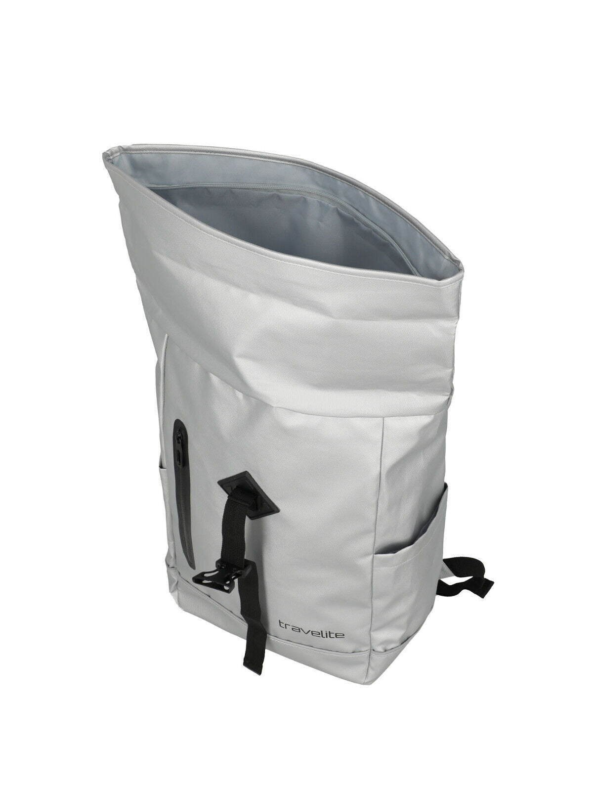 Travelite Rolltop Rucksack – Leichter & wasserdichter Alltagsrucksack für Arbeit, Sport & Reisen silber