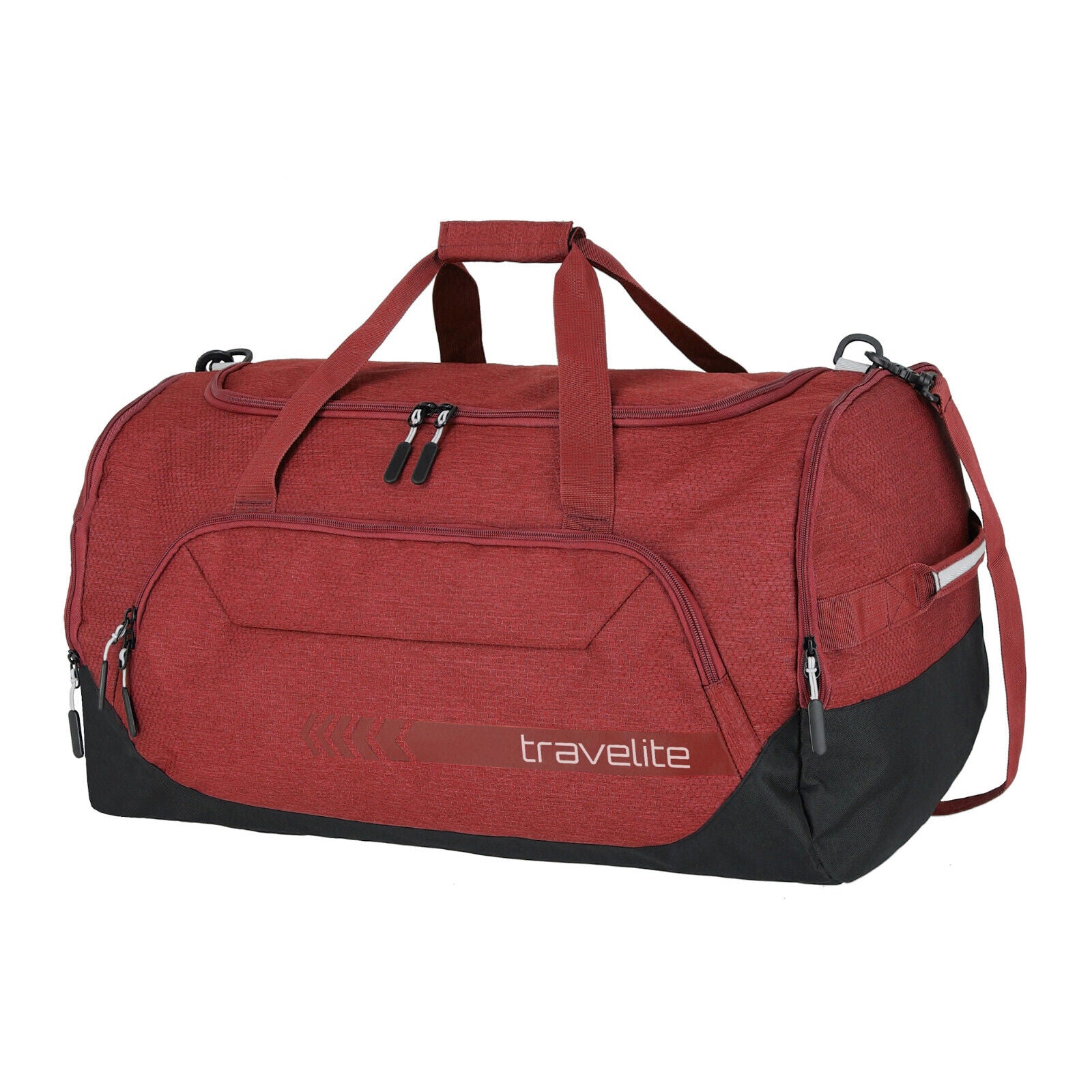 Travelite Sporttasche Kick Off – große Reisetasche 73L mit Schuhfach, Polyester, rot