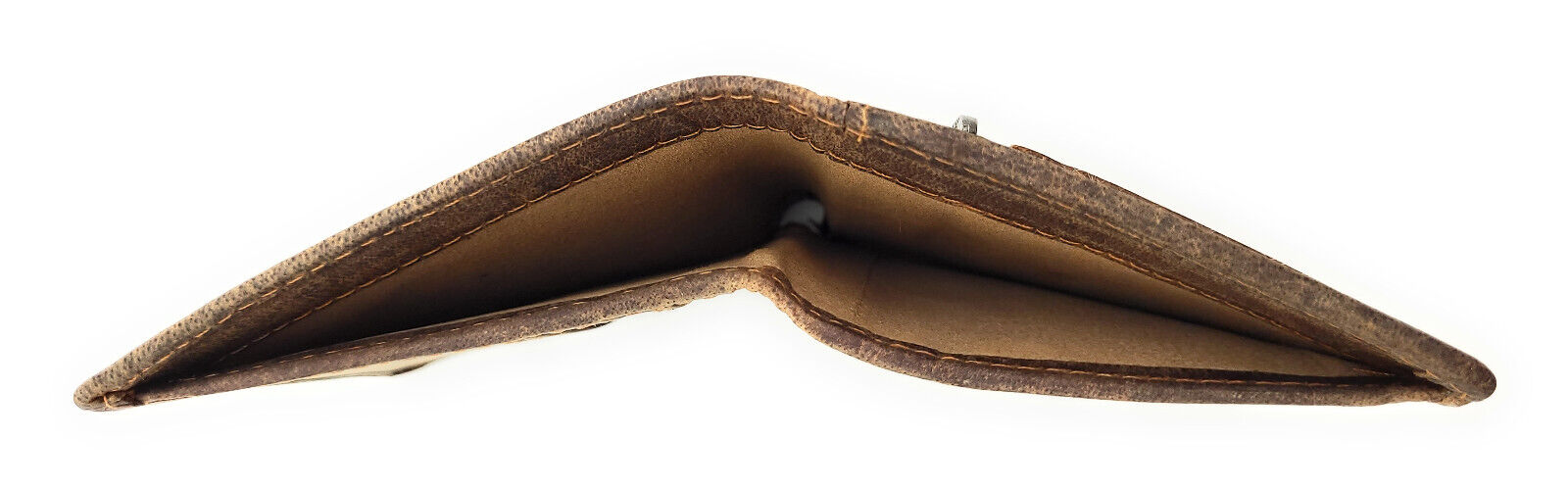 Ven Tomy echt Leder Mini Geldbörse Portemonnaie 6 Kartenfächer Büffelleder mit RFID Schutz braun