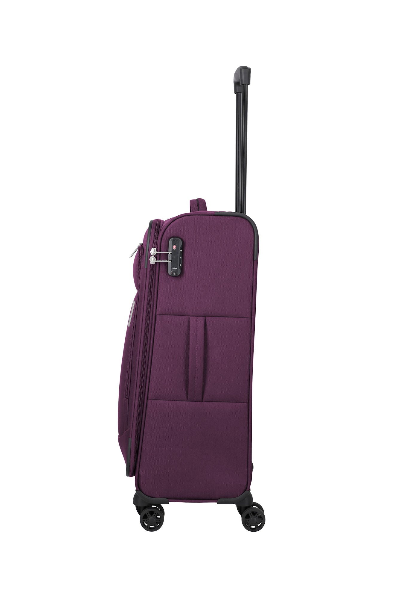 Travelite Priego Trolley M 66 cm – Mittelgroßer Koffer mit 4 Rollen & Zahlenschloss berry