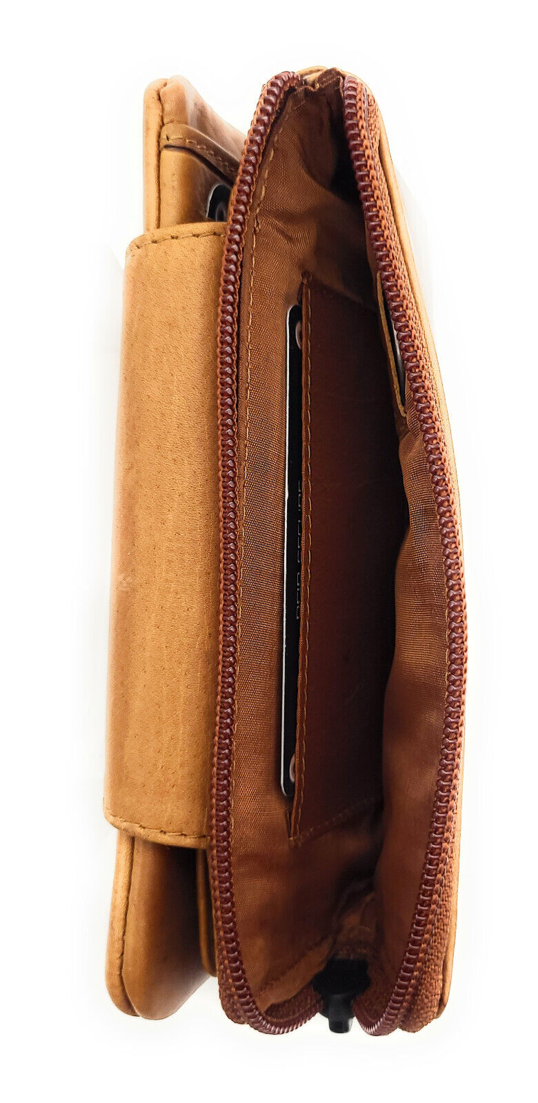 Jockey Club echt Leder Geldbörse Portemonnaie Geldbeutel mit RFID Schutz cognac