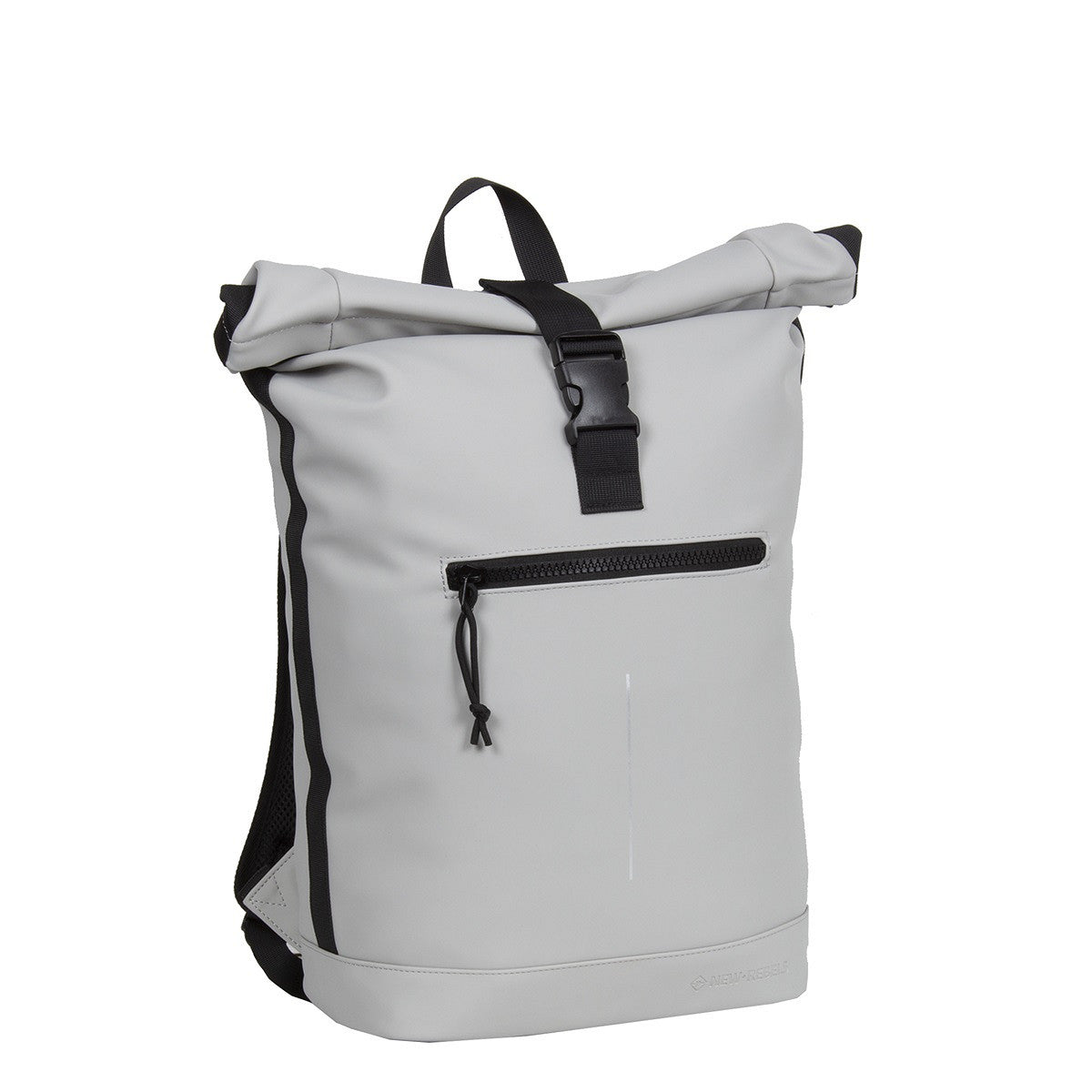 New Rebels New York Rolltop Rucksack Grau – wasserabweisend, 15" Laptopfach, 15 L