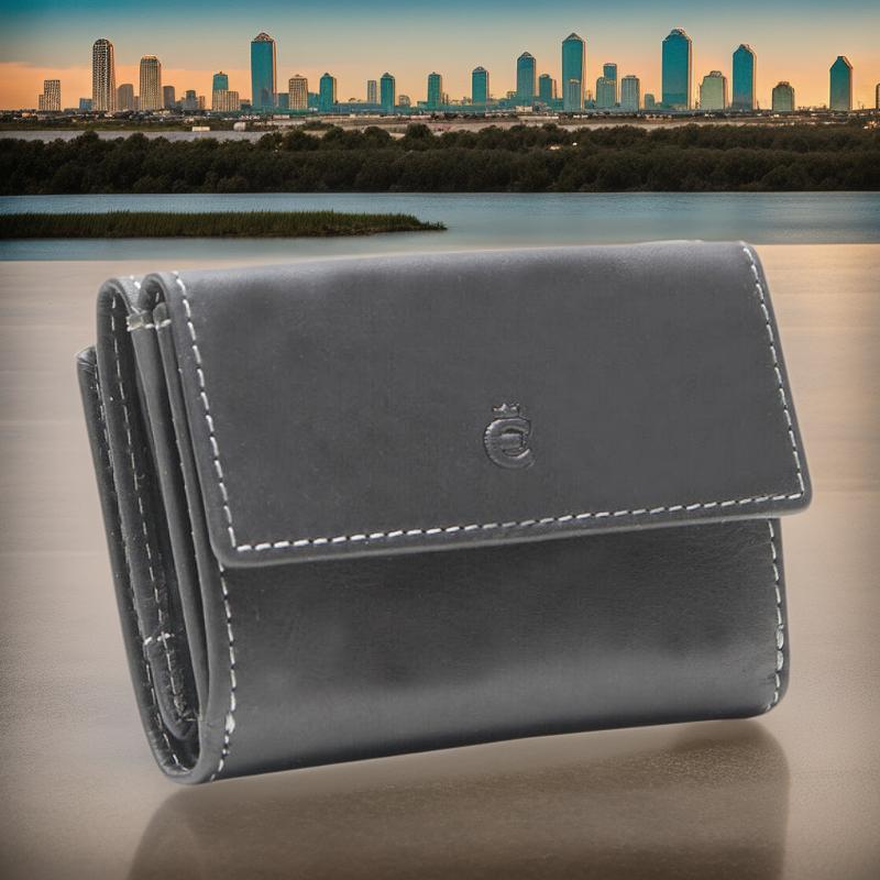 Esquire kleine echt Leder Geldbörse Portemonnaie mit RFID Schutz "Dallas" schwarz