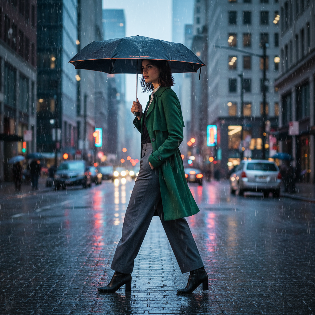 bruno banani Regenschirm Shorty – Handöffner, 7-teiliges Gestell, Polyester Pongee, mattierter Griff mit Logodruck, Schirmdach mit orangener Borte, Hülle mit Reißverschluss Schwarz Orange