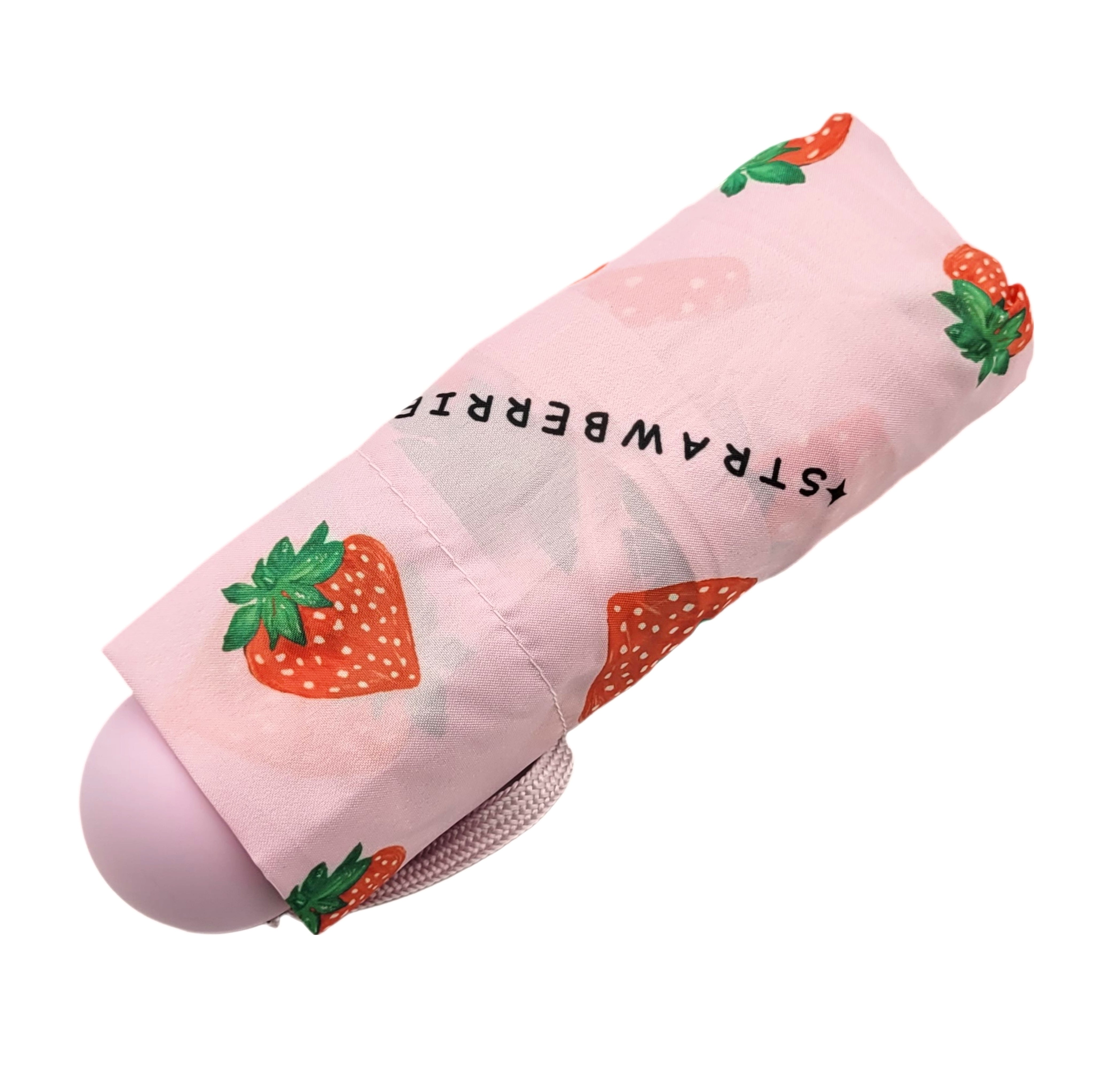Mini Regenschirm Taschenschirm Schirm klein & kompakt Strawberries Erdbeeren