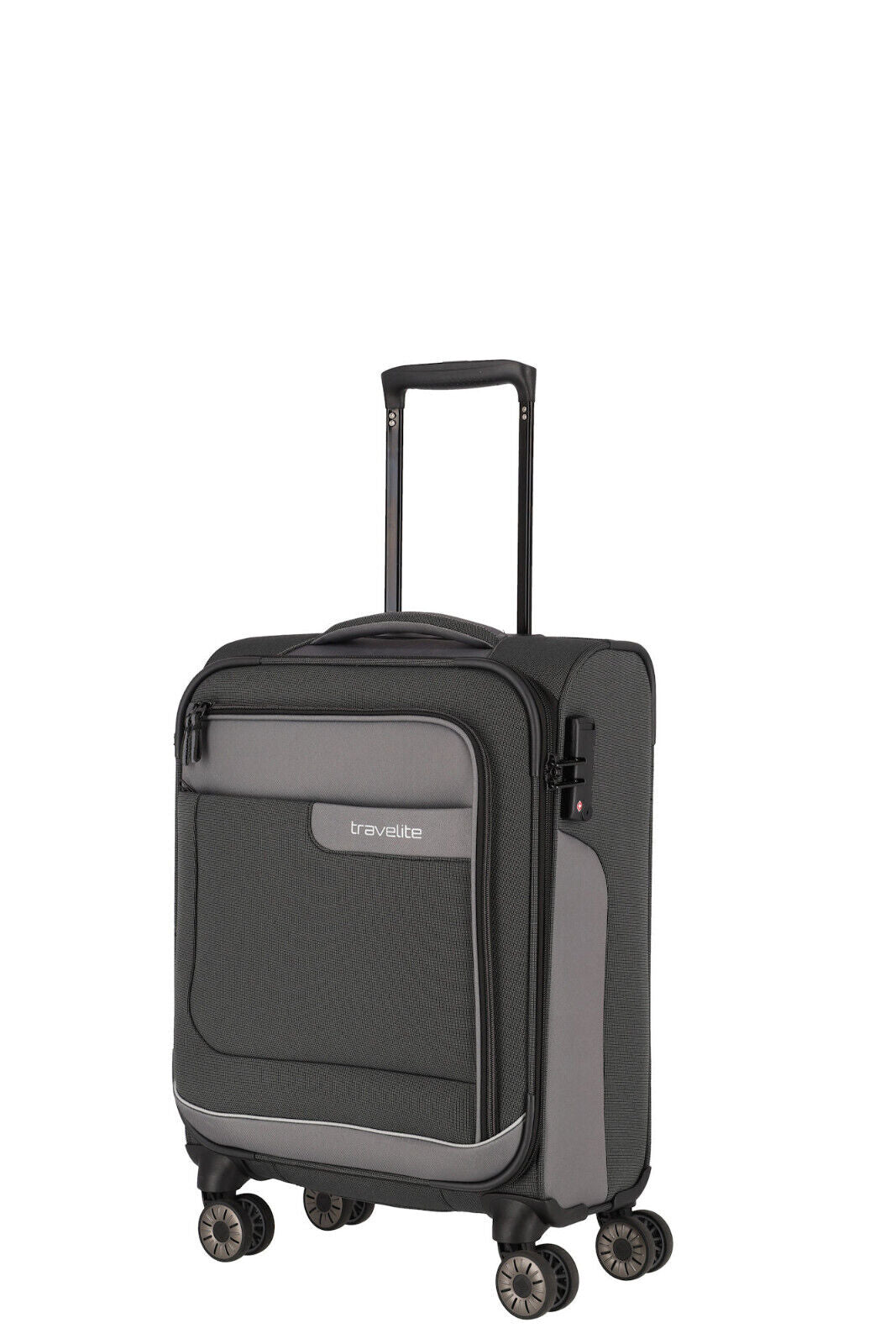 Travelite VIIA Reisekoffer Trolley Bord-Koffer 55cm Handgepäck Bordgepäck 4Rad TSA schiefer