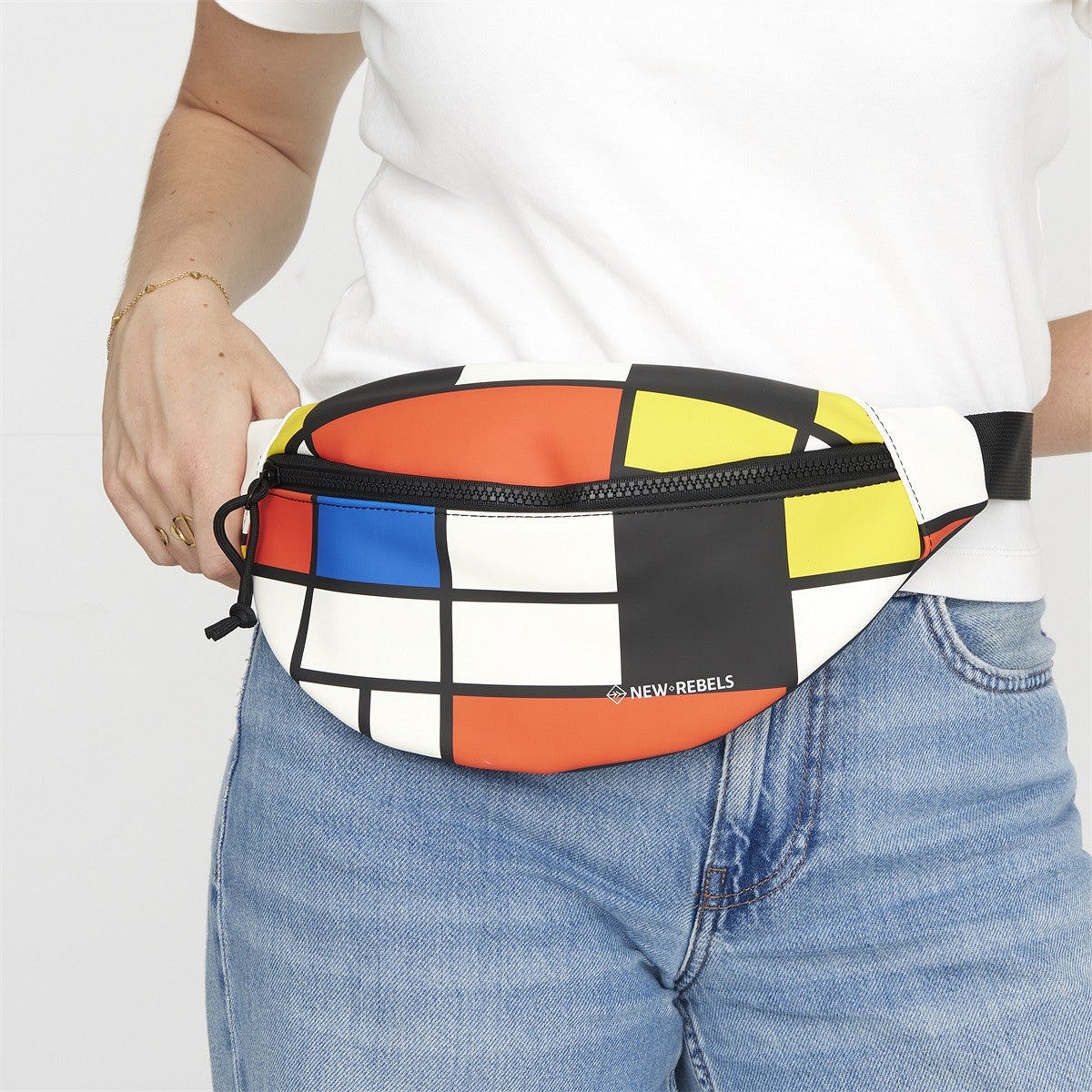 New Rebels Brooklyn Waistbag – Bauchtasche im Mondrian-Stil, wasserabweisend & leicht