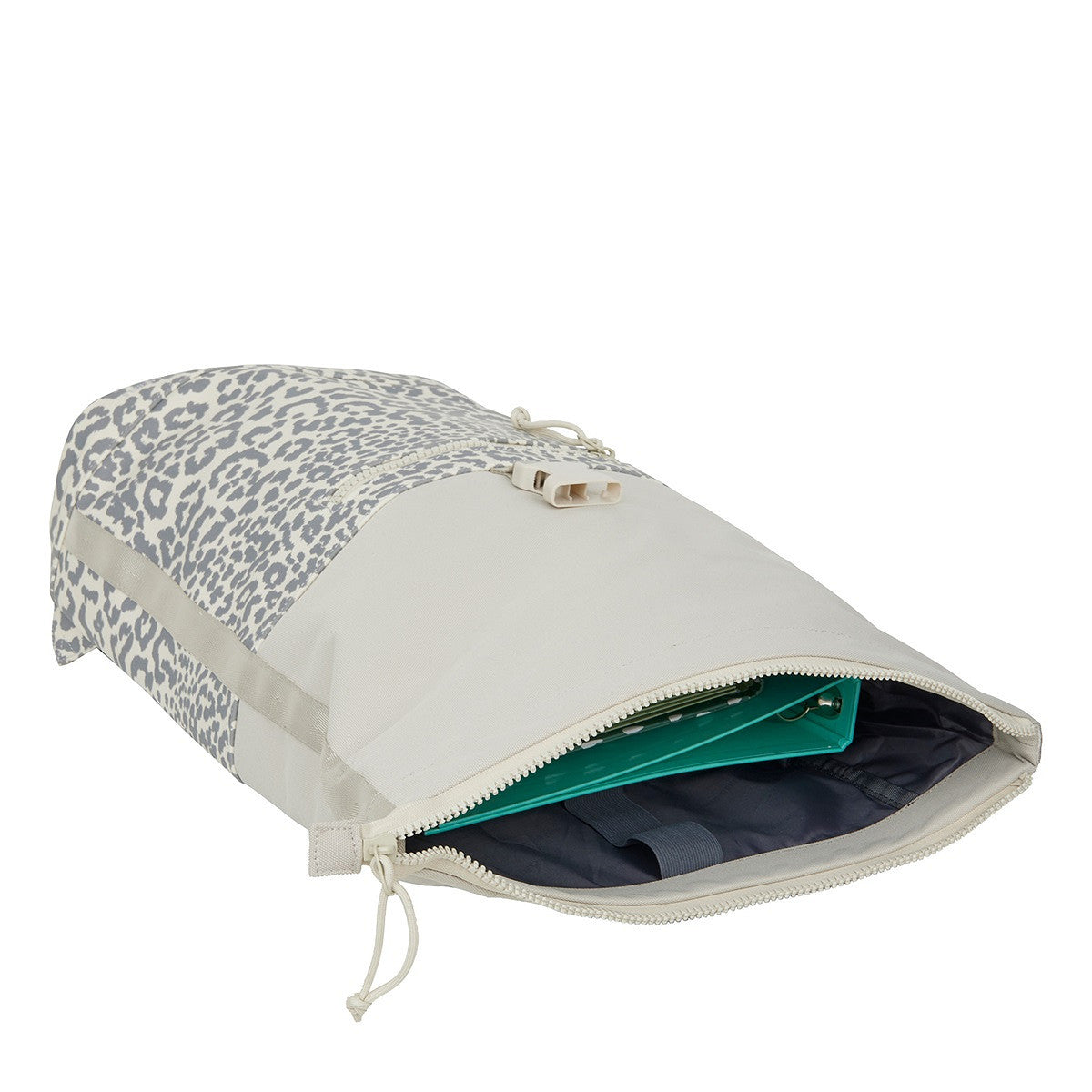 New Rebels Roll Up Rolltop Kurier Rucksack New York, wasserabweisend, Laptopfach Leopard