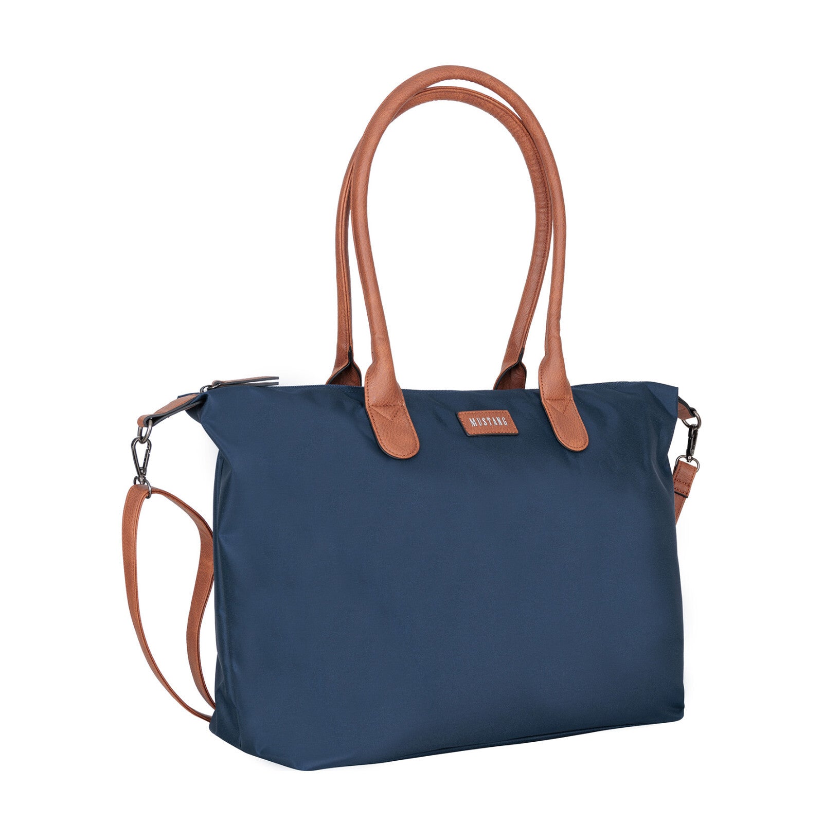 Mustang großer Damen Shopper Handtasche Umhängetasche "Limnos" navy blau