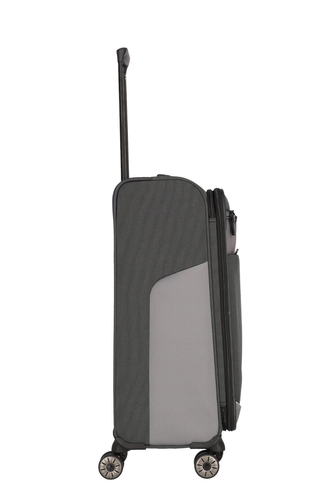 Travelite VIIA Reisekoffer M Trolley Koffer 67cm 4 Rad / Rollen Dehnfalte TSA schiefer