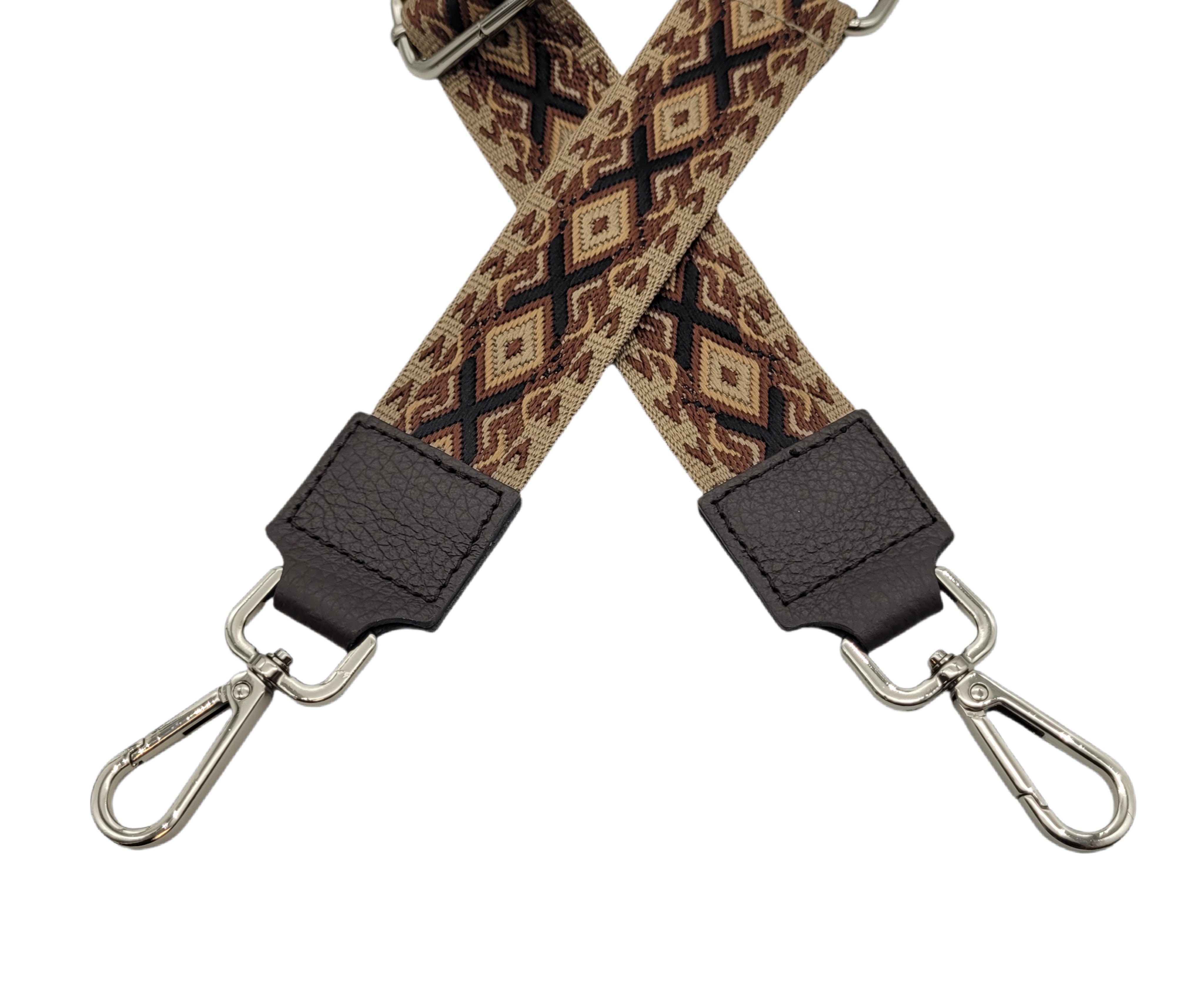 Ersatz Taschengurt Schultergurt Tragegurt Schulterriemen 4cm made in Italy braun