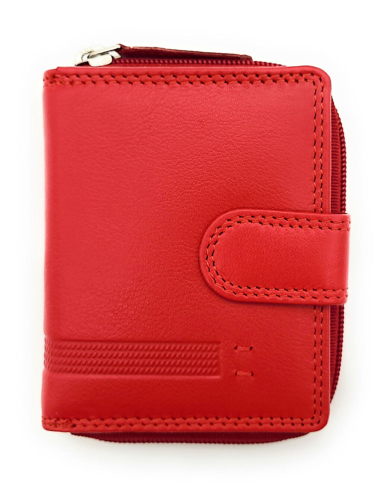 Jockey Club Basic echt Leder Mini Geldbörse Portemonnaie mit RFID Schutz rot