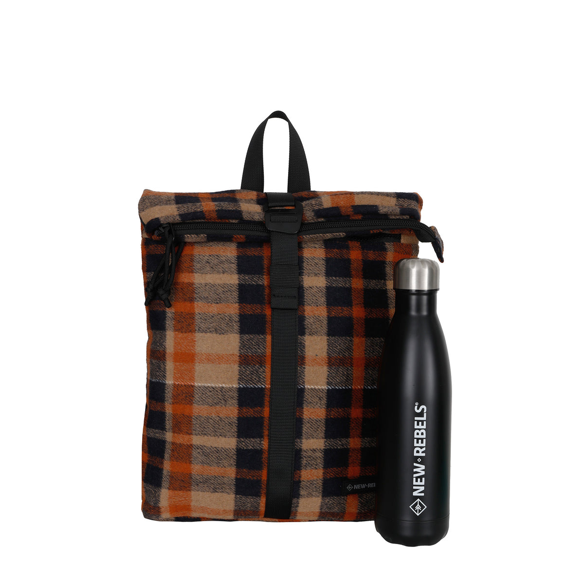 New Rebels Ribbi Roll Up Rolltop City Rucksack Los Angeles Scott Flanell karo