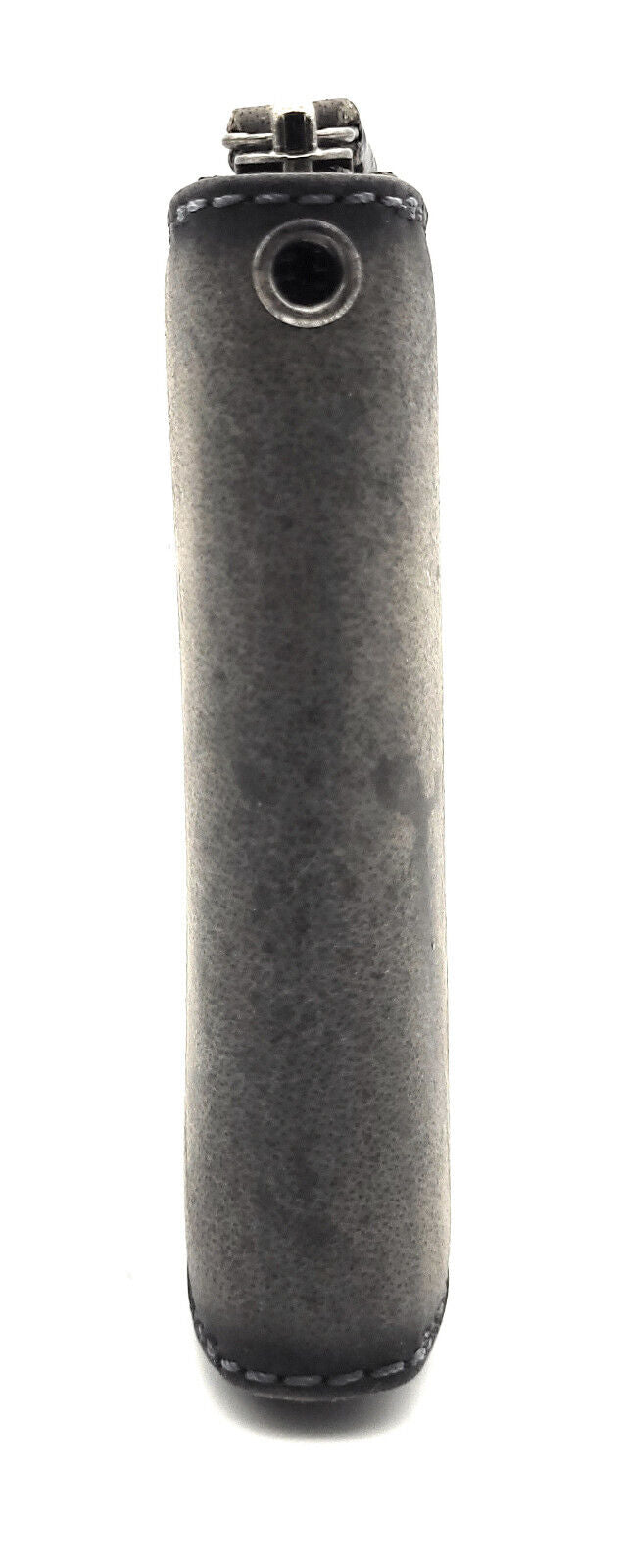 Jockey Club kleine echt Leder Reißverschluss-Geldbörse Portemonnaie mit RFID Schutz grau