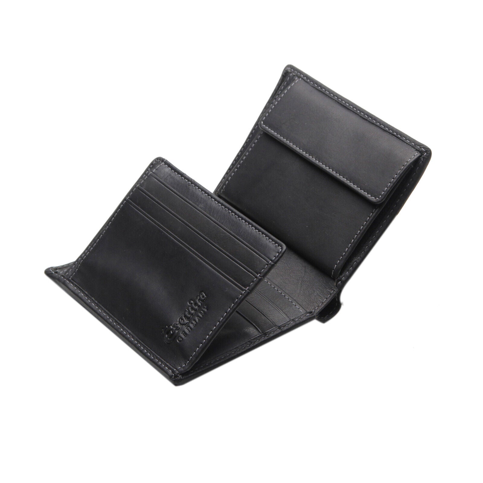 Esquire echt Leder Geldbörse Portemonnaie mit RFID Schutz schwarz