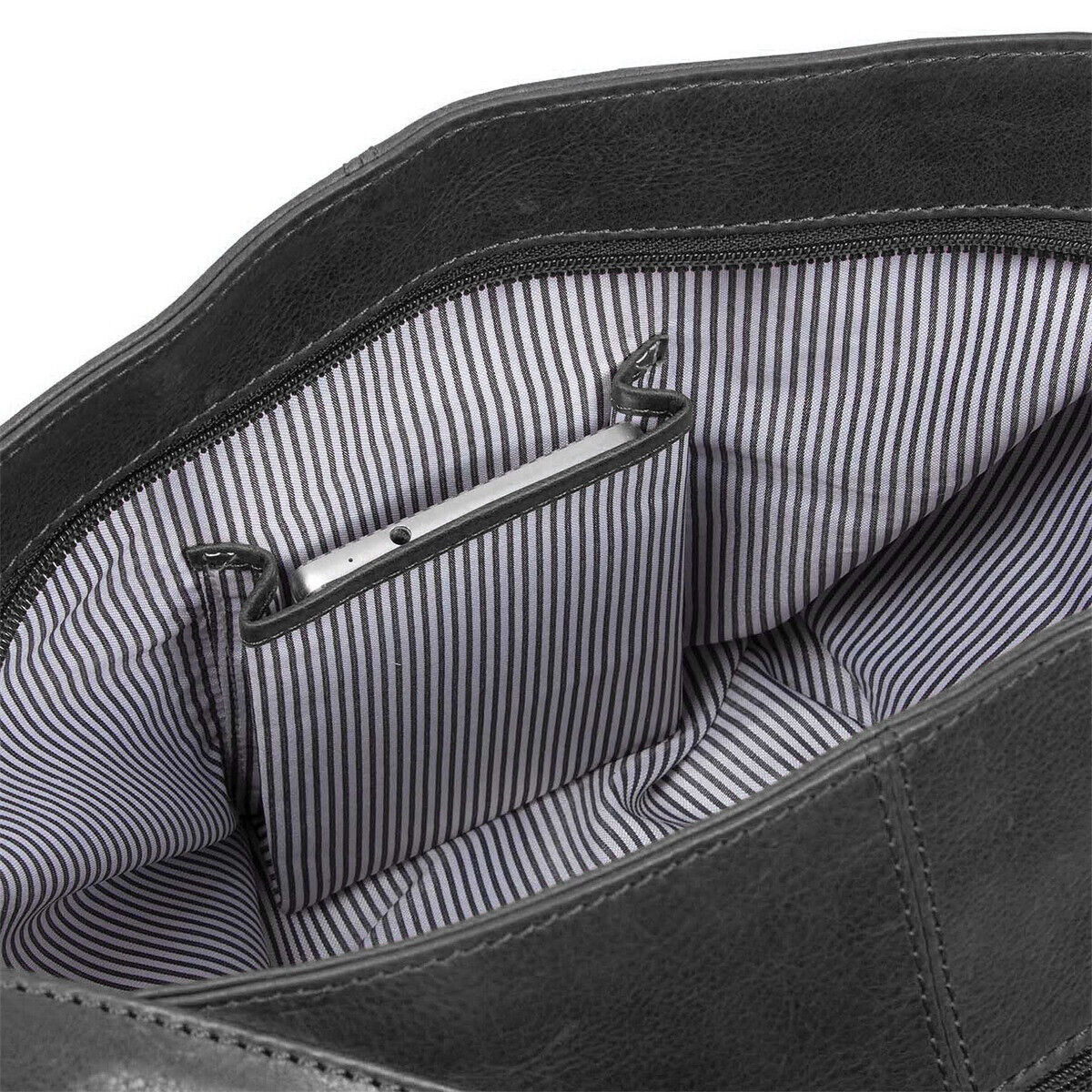 Justified Bags großer echt Leder Damen Shopper Handtasche Schultertasche Nynke vintage schwarz