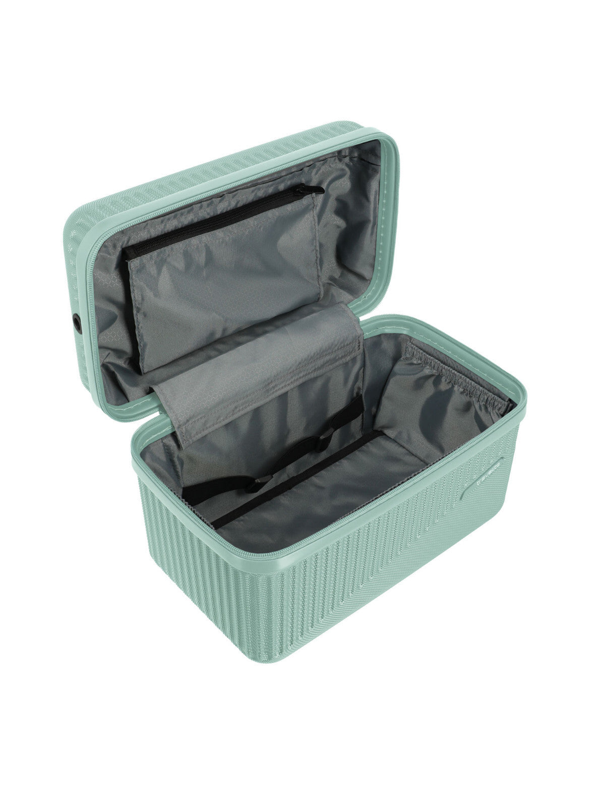 Travelite Bali Beautycase – Kosmetikkoffer 36 cm | 17 l | Hartschale mit Trolley-Aufsteckung & Schultergurt mintgrün